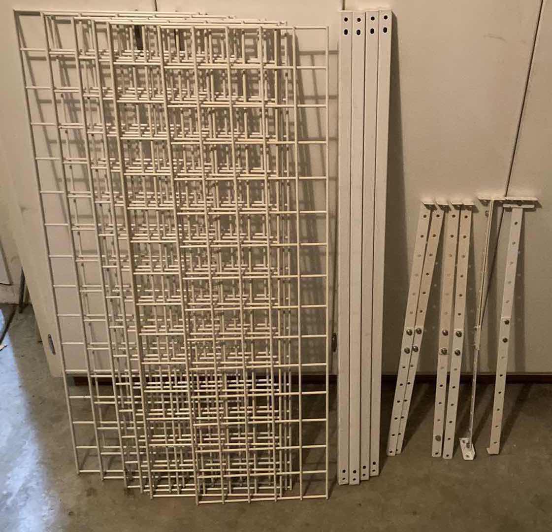 Photo 1 of WHITE METAL GRATED 6 TIER SHELF 44” X 13”-15” H46”