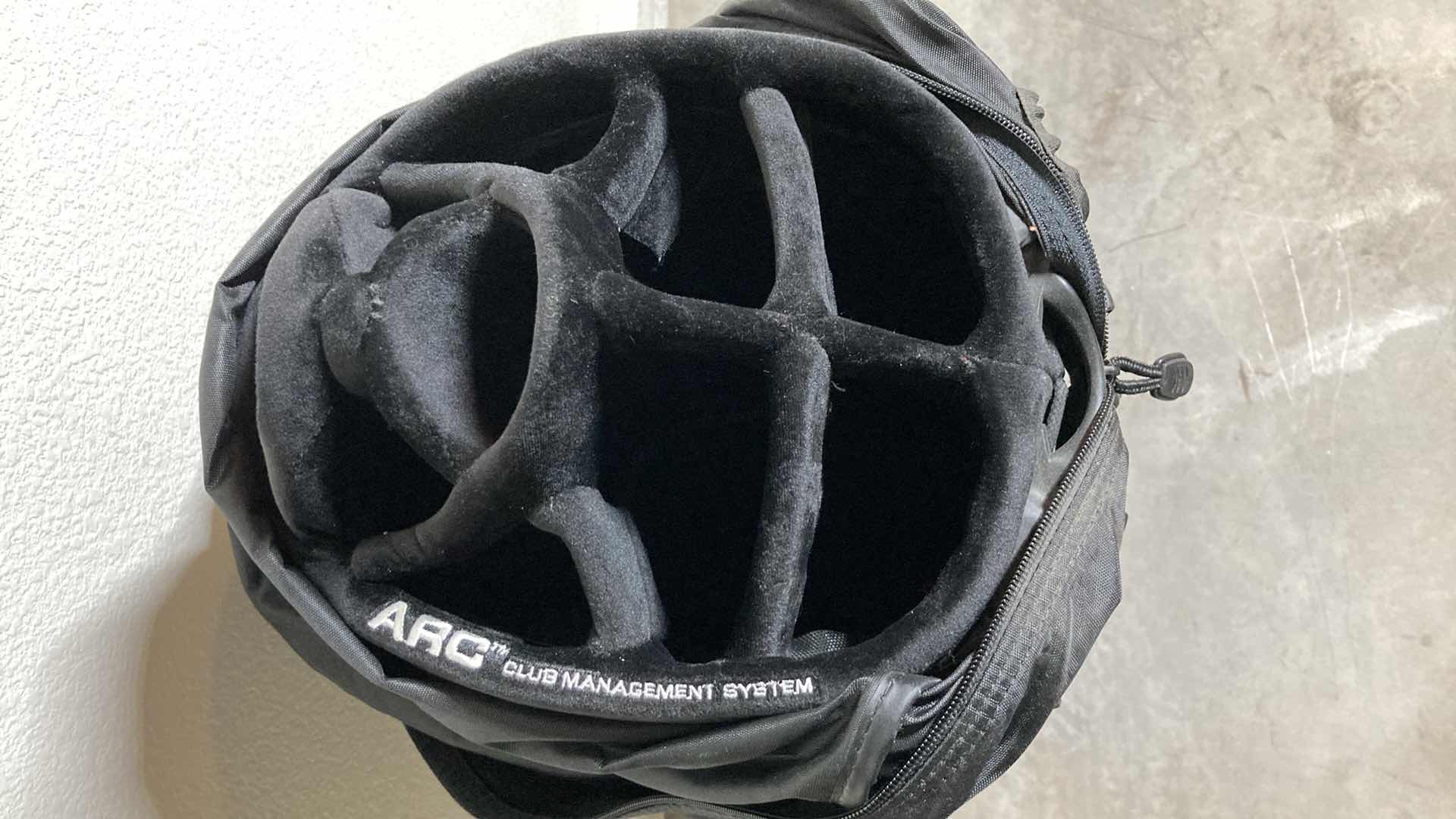 Photo 1 of OGIO VECTOR BLACK GOLF BAG W ALL TERRAIN STABILITY STAND, BALL SILO & ARC CLUB MANAGEMENT SYSTEM