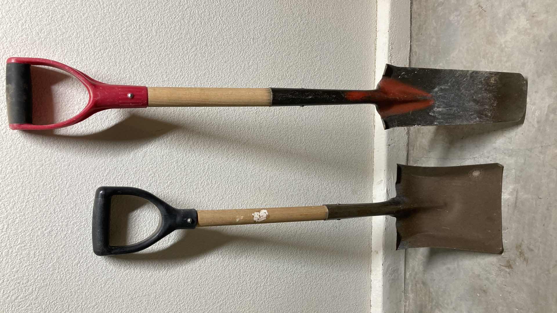 Photo 1 of FLAT HEAD WOOD HANDLED SHOVEL & TREE WOOD HANDLED SHOVEL