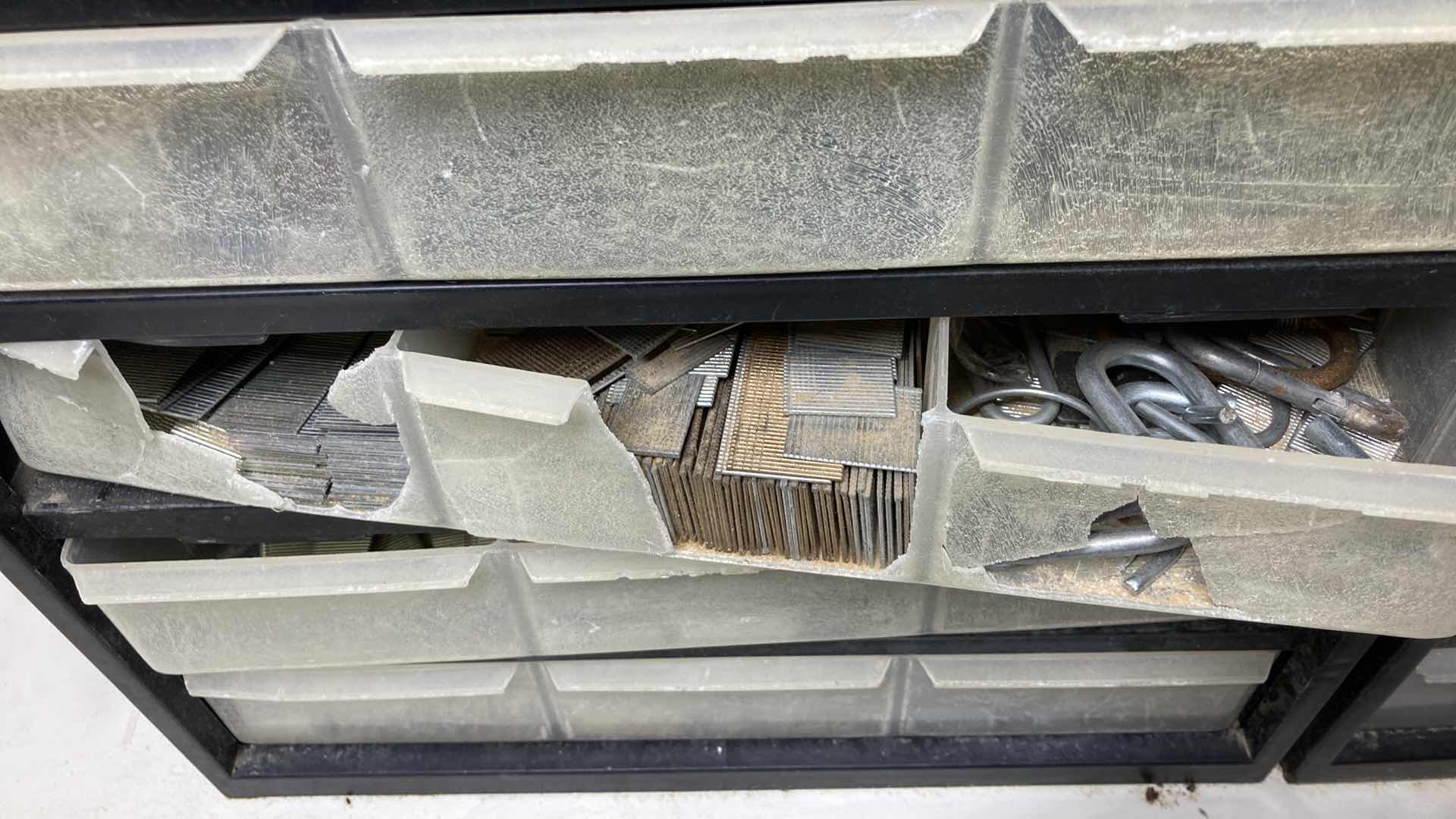 Photo 8 of HARDWARE 6 DRAWER 20 COMPARTMENT STORAGE W HARDWARE INCLUDED (2) 14.25” X 6.5” H18”