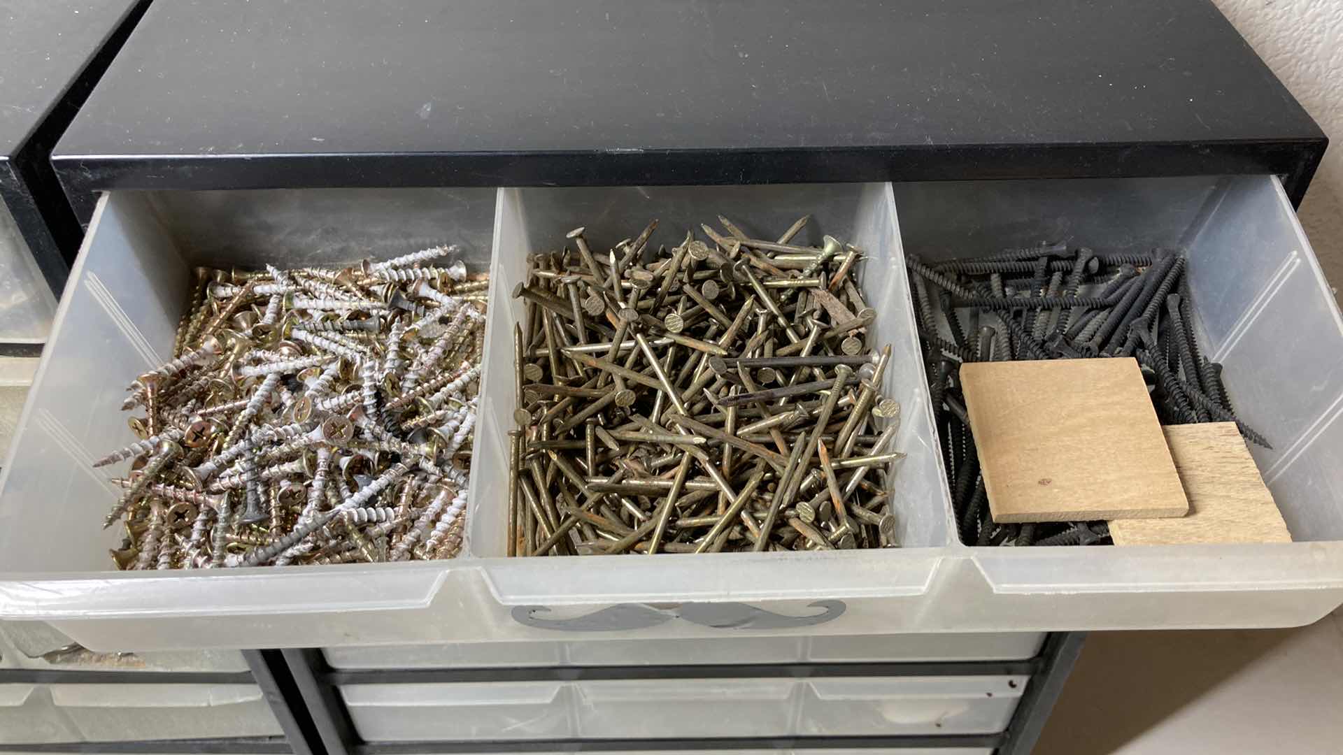 Photo 11 of HARDWARE 6 DRAWER 20 COMPARTMENT STORAGE W HARDWARE INCLUDED (2) 14.25” X 6.5” H18”