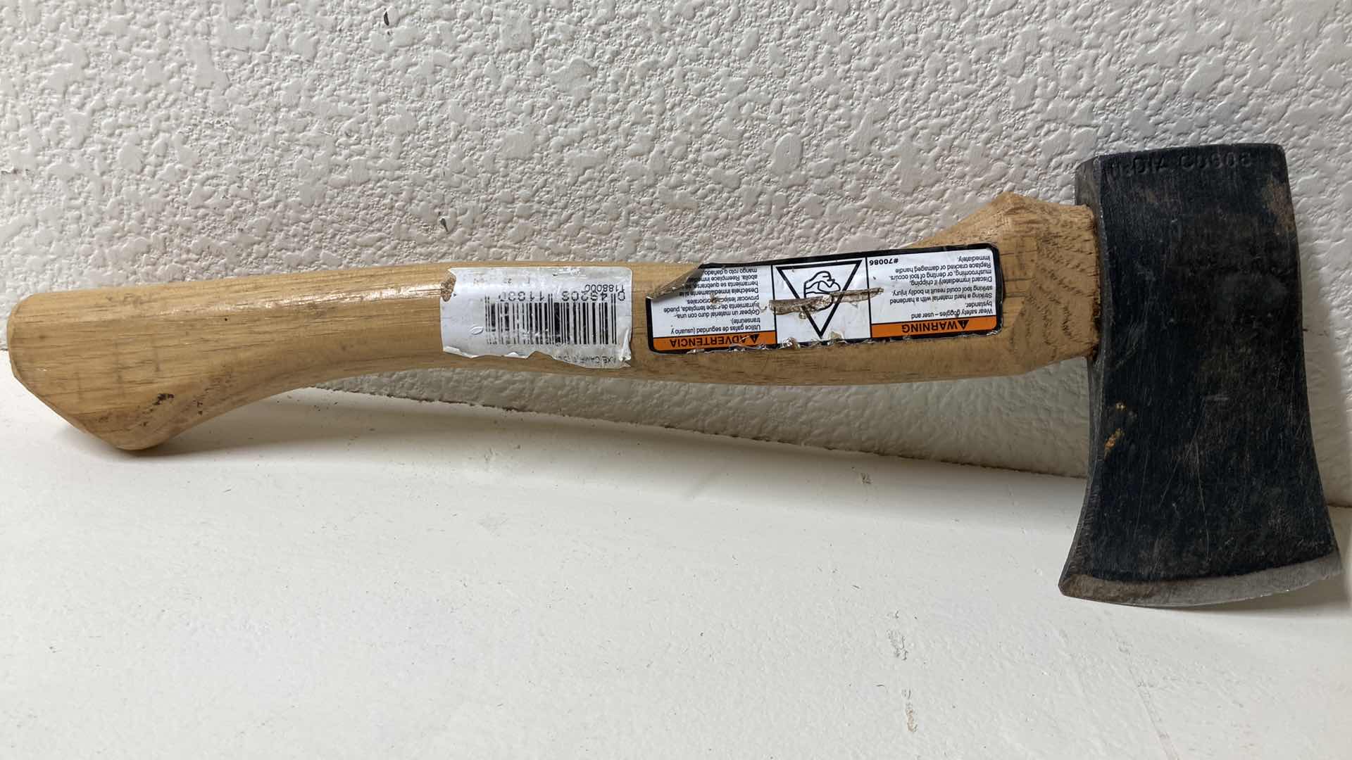 Photo 3 of TRUE TEMPER WOOD HANDLED HATCHET & LUDELL FIBERGLASS HANDLED HAND HELD PICK AXE