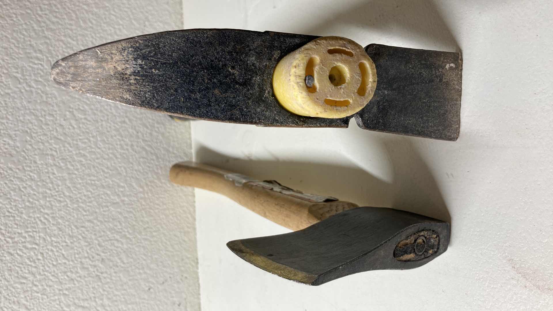 Photo 6 of TRUE TEMPER WOOD HANDLED HATCHET & LUDELL FIBERGLASS HANDLED HAND HELD PICK AXE