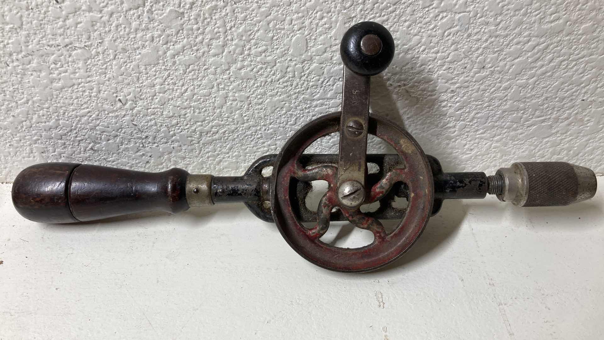 Photo 1 of P & B DRILL & MILLERS FALL CRANK DRILL W VINTAGE HAND SAW