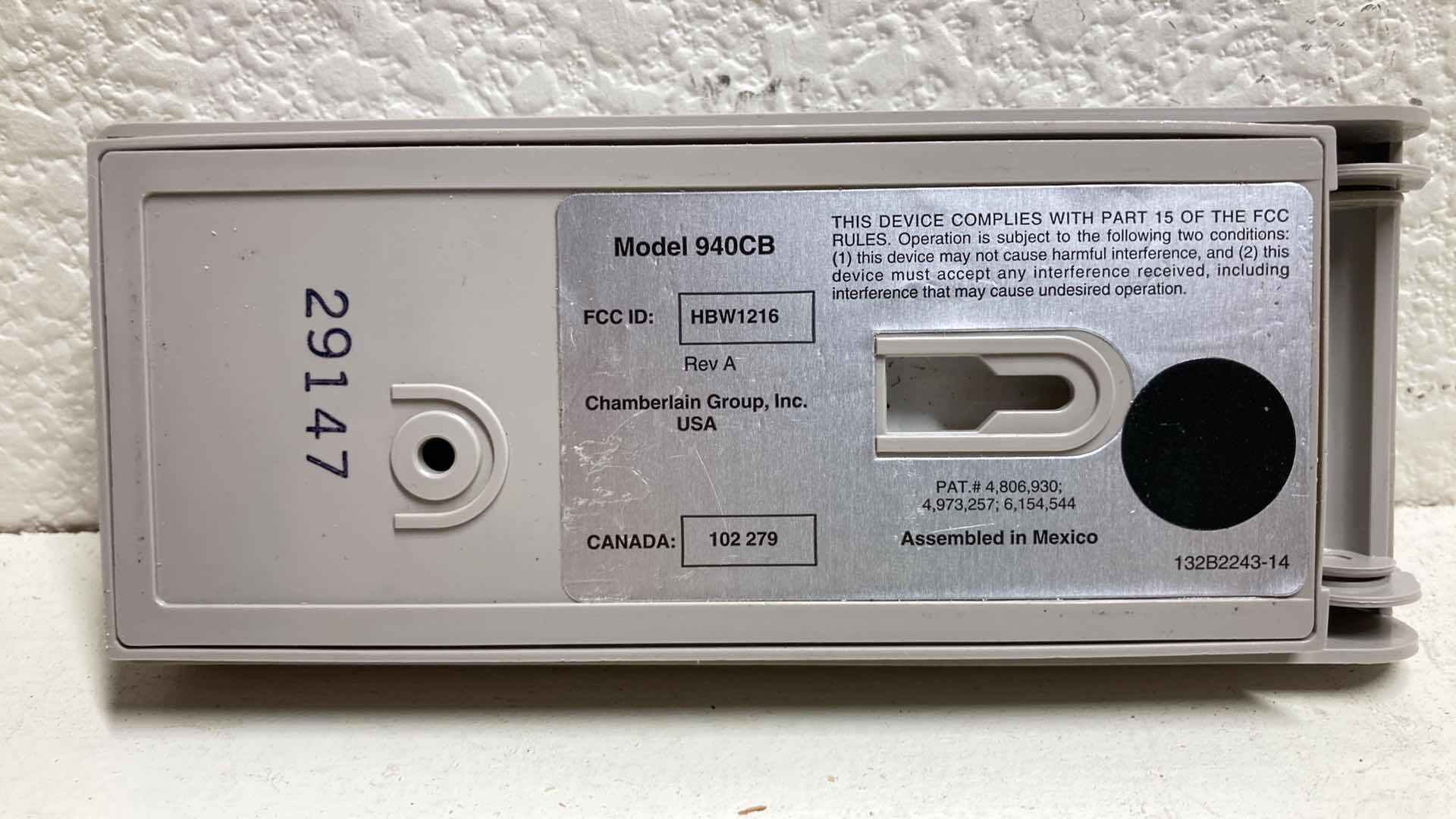 Photo 1 of NEW CHAMBERLAIN SECURITY KEYLESS ENTRY KEYPAD MODEL 940CB