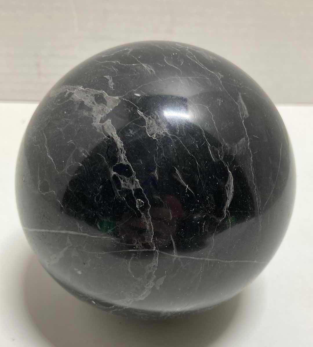 Photo 1 of MARBLED EBONY POLISHED STONE SPHERE 4”X 4”