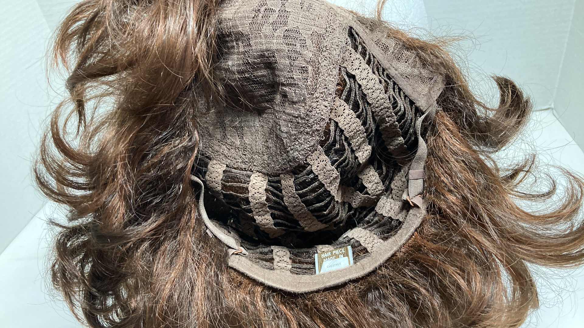 Photo 1 of CHESTNUT COLORED WOMENS MODACRYLIC FIBER HAIR WIG W STYROFOAM MANNEQUIN HEAD MADE IN THAILAND,JAPAN