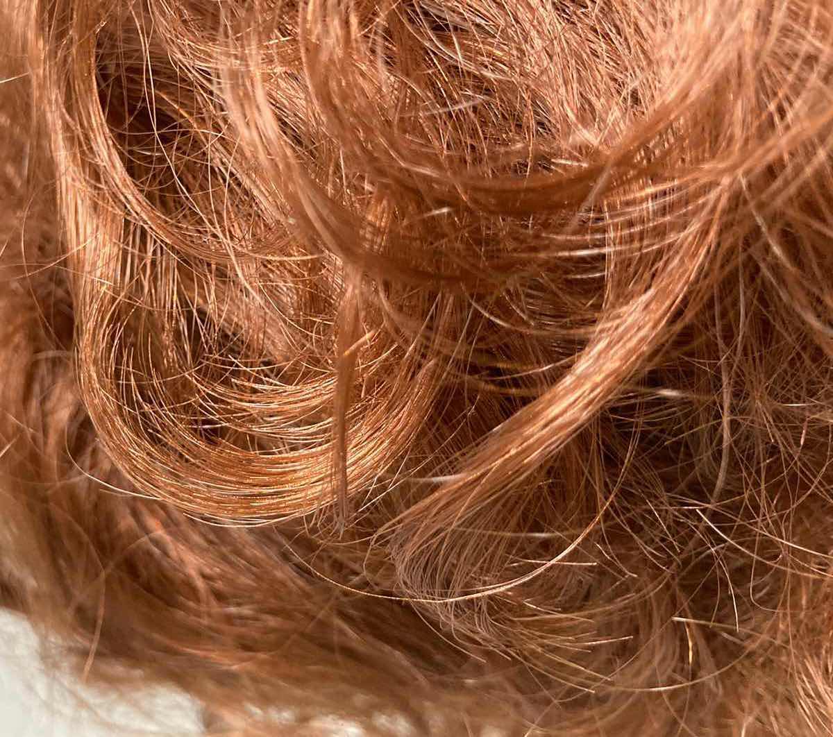Photo 1 of ELURA WOMENS REDDISH MODACRYLIC FIBER HAIR WIG W STYROFOAM MANNEQUIN HEAD MADE IN JAPAN, KOREA, USA