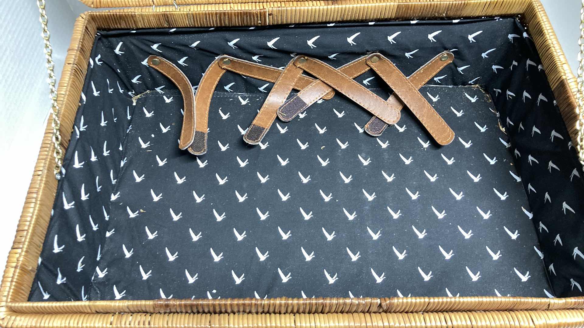 Photo 1 of GREY GOOSE VODKA WICKER PINIC SUITCASE 18” X 12” H8”