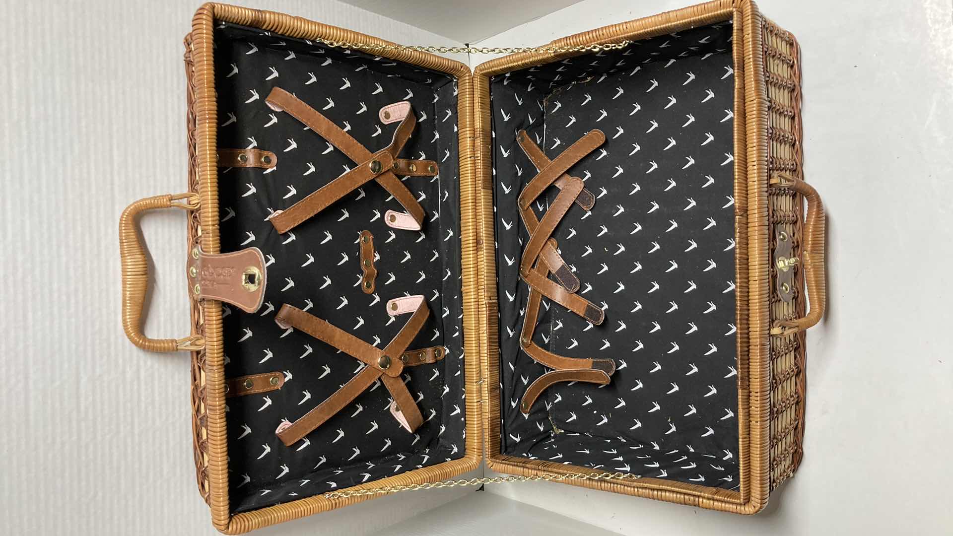 Photo 1 of GREY GOOSE VODKA WICKER PINIC SUITCASE 18” X 12” H8”