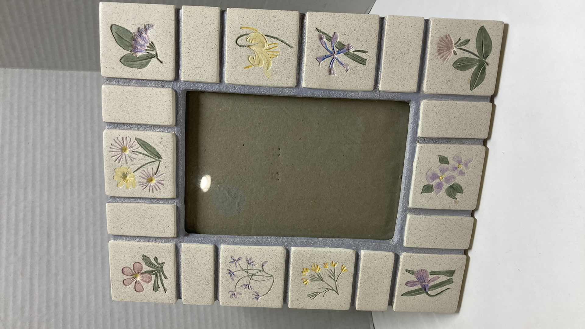 Photo 1 of FLORAL TILED PHOTO FRAMES (2) 8.5” X 10.5”
