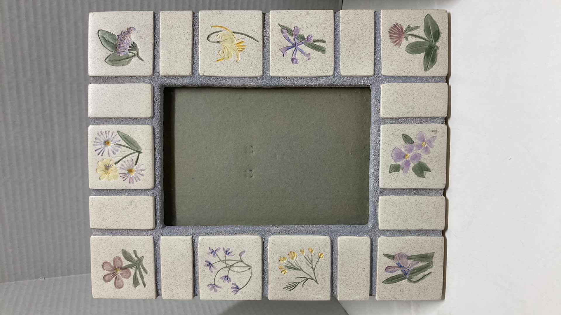 Photo 1 of FLORAL TILED PHOTO FRAMES (2) 8.5” X 10.5”