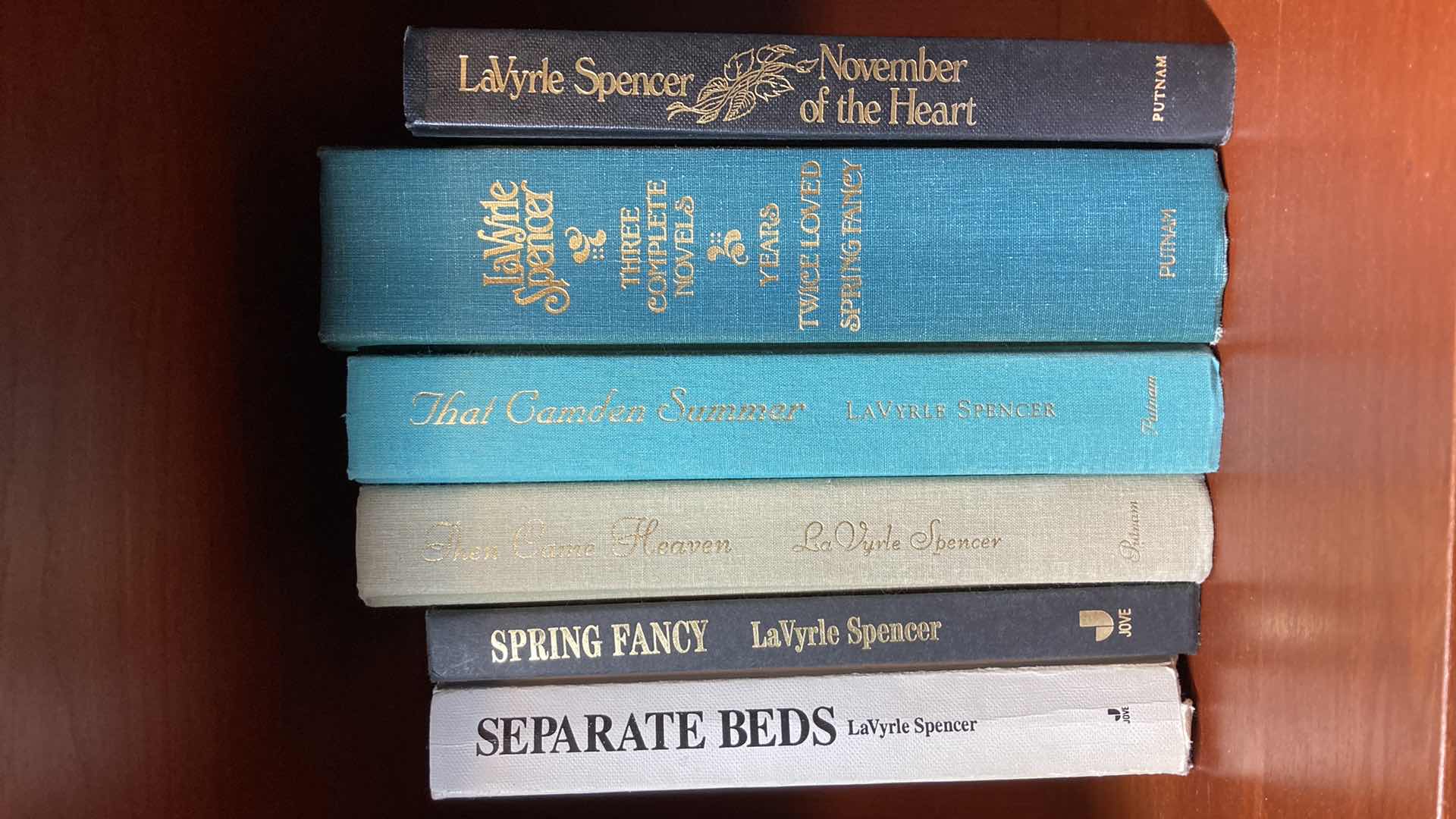 Photo 1 of LAVYRLE SPENCER (6) & KATHLEEN E. WOODIEISS (3) LEATHER HARD COVER BOOKS