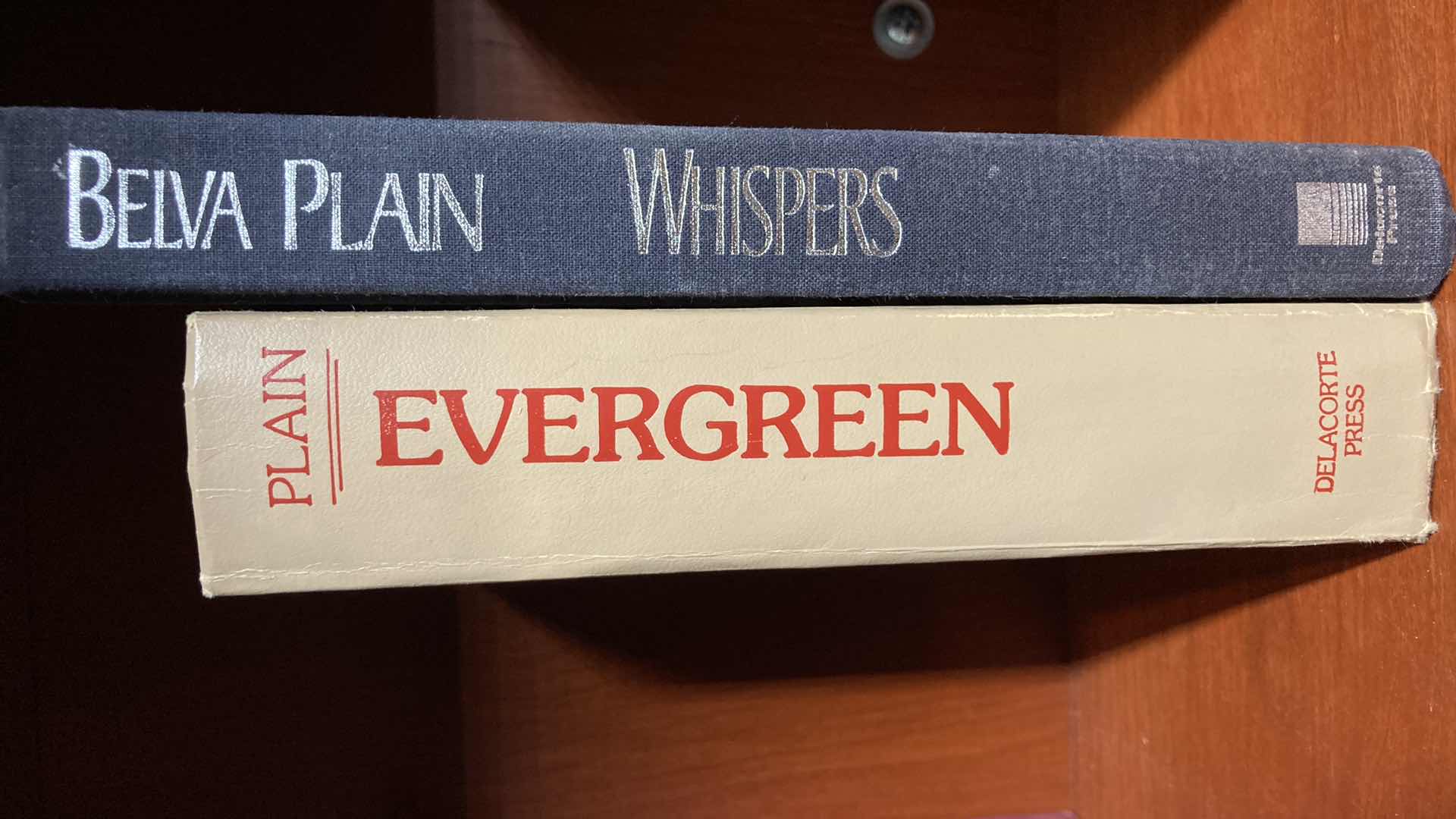 Photo 1 of BELVA PLAIN LEATHER HARD COVER BOOKS (4)