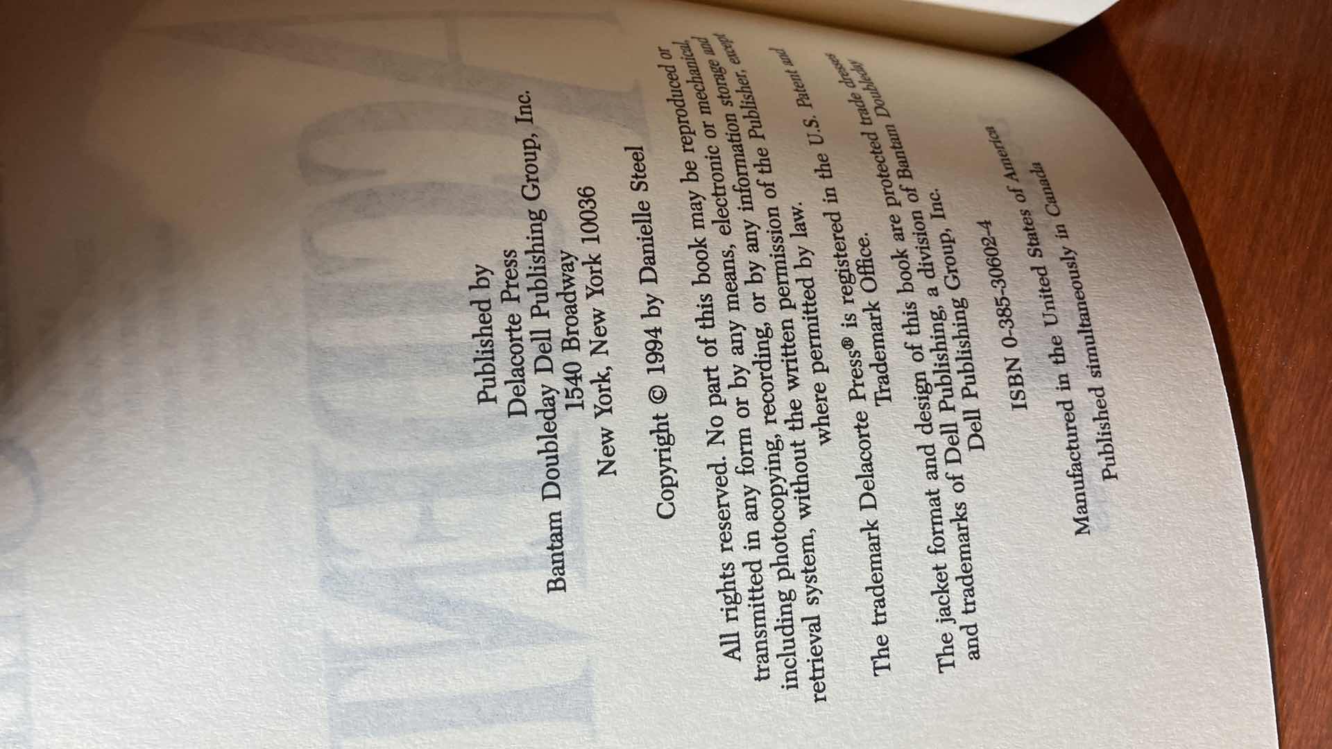 Photo 1 of ACCIDENT AUTOGRAPHED BY DANIELLE STEEL HARD COVER BOOK