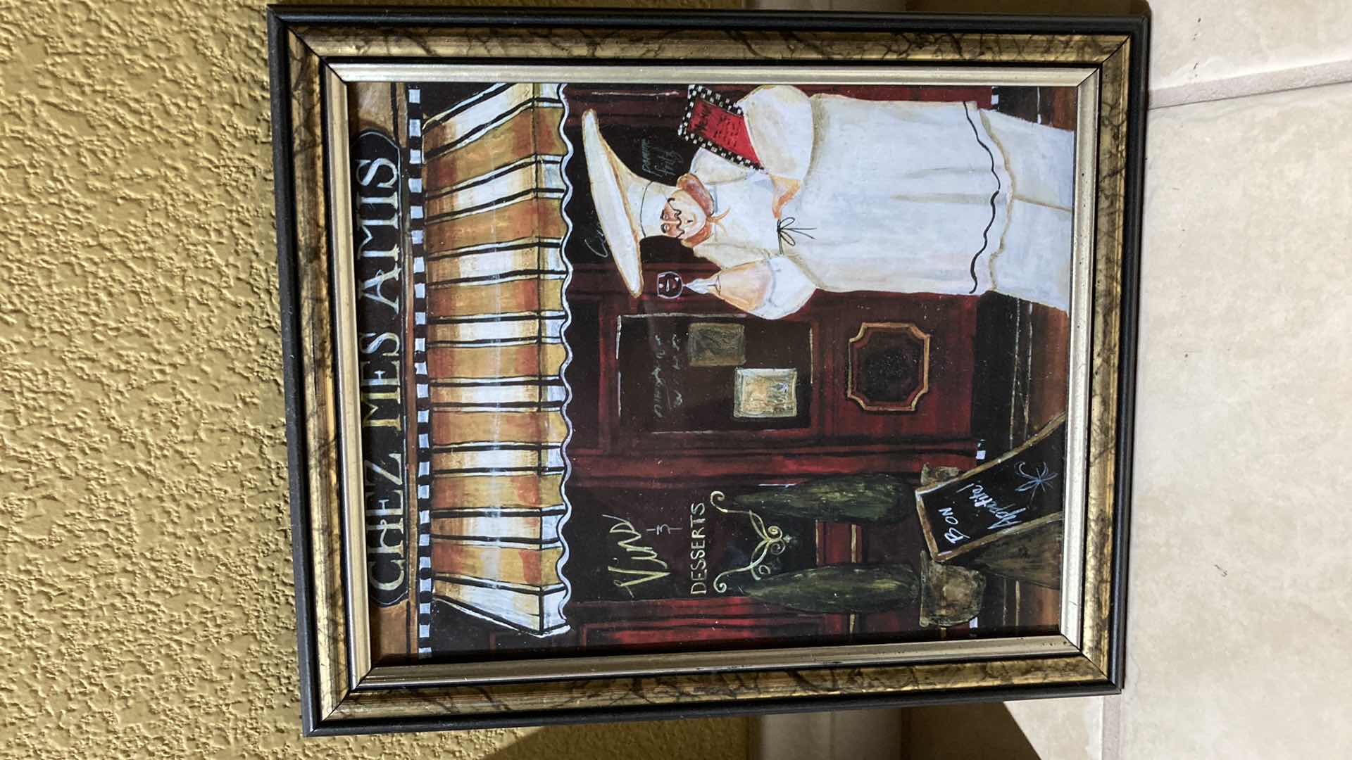 Photo 1 of DAN DIPAOLO ITALIAN CHEF FRAMED ARTWORK (3) 12” X 10”