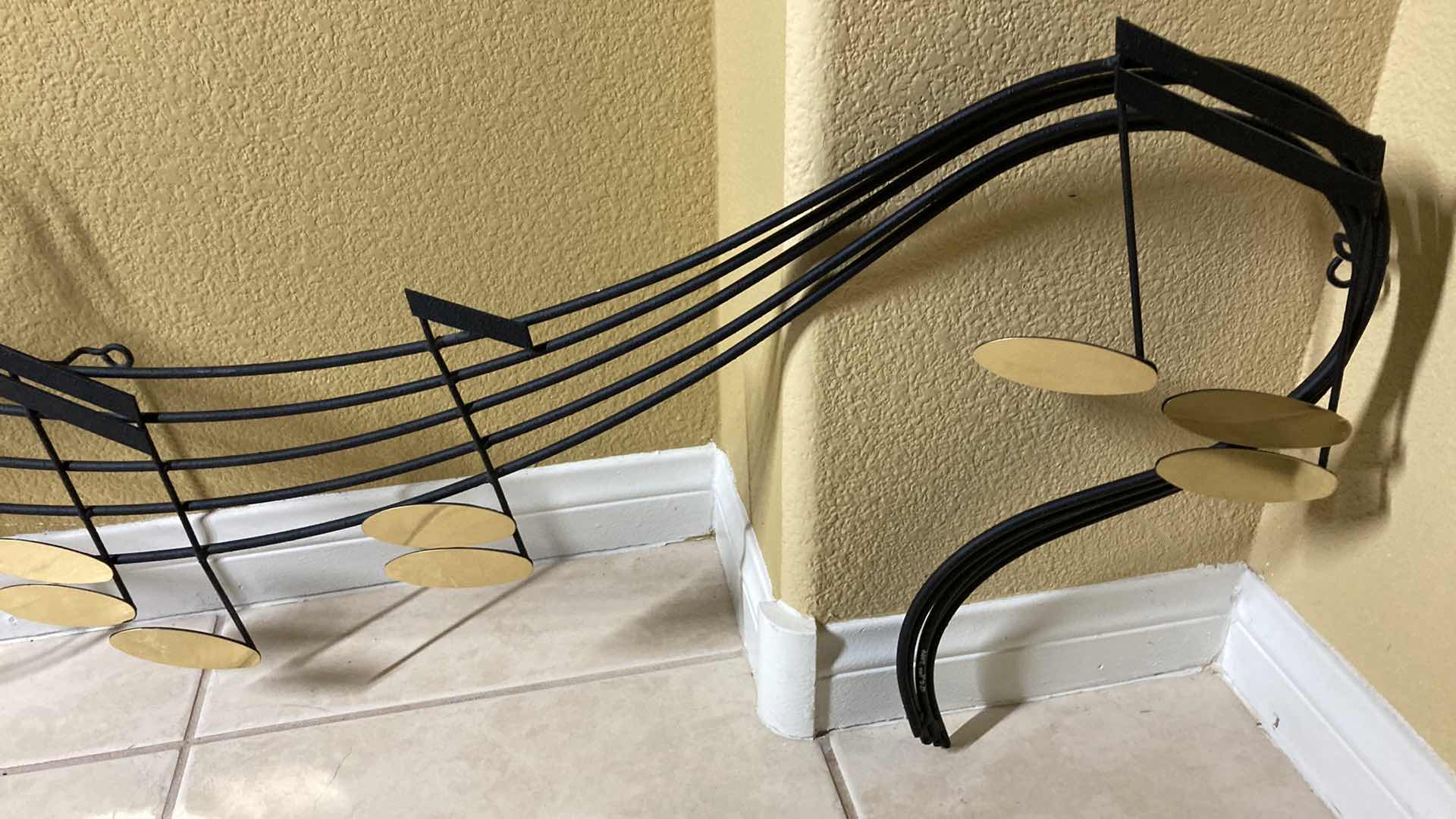 Photo 1 of MUSICAL NOTES METAL WALL ART SCULPTURE SIGNED BY JERE CURTIS 19” X 42”