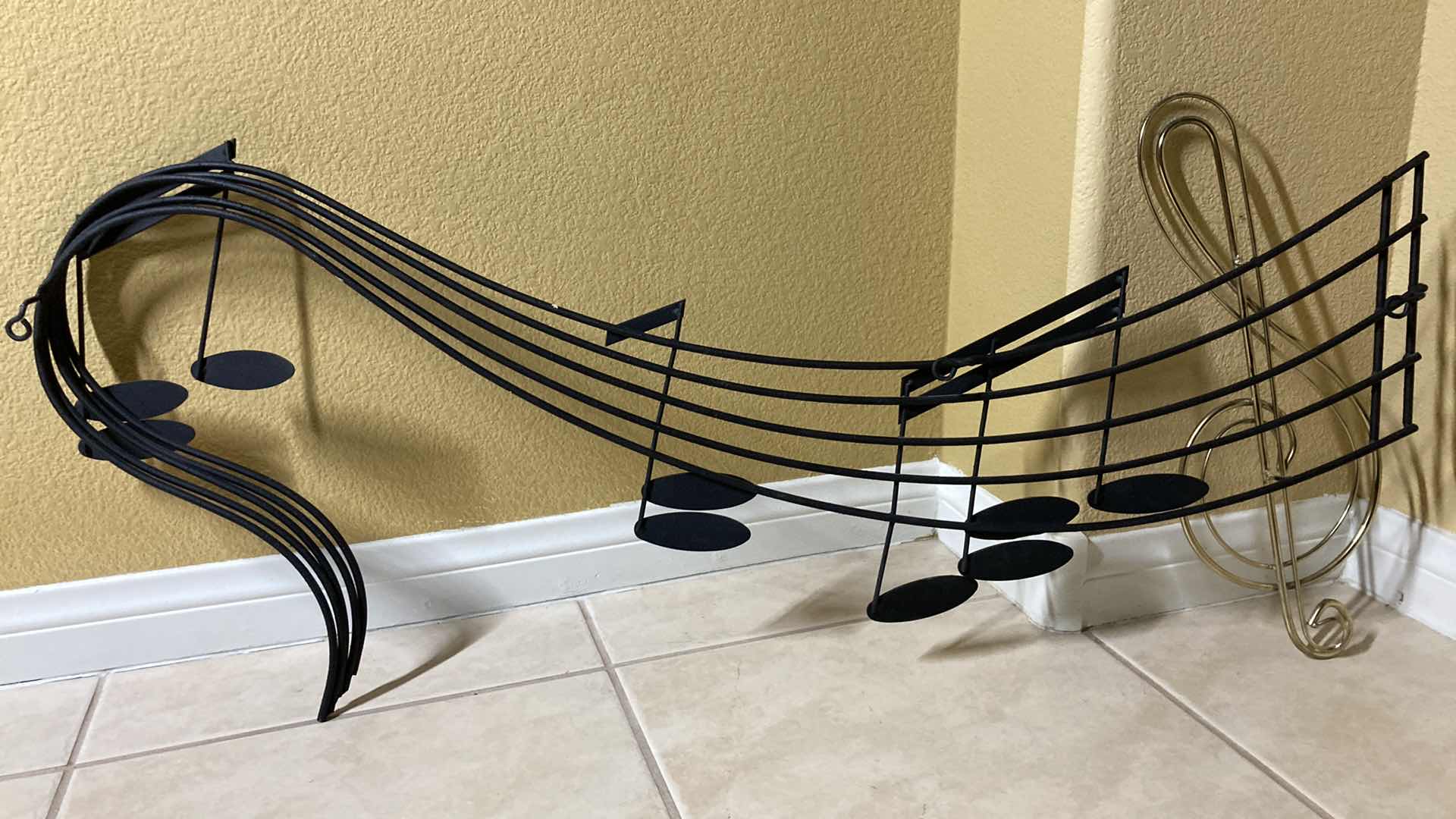 Photo 1 of MUSICAL NOTES METAL WALL ART SCULPTURE SIGNED BY JERE CURTIS 19” X 42”