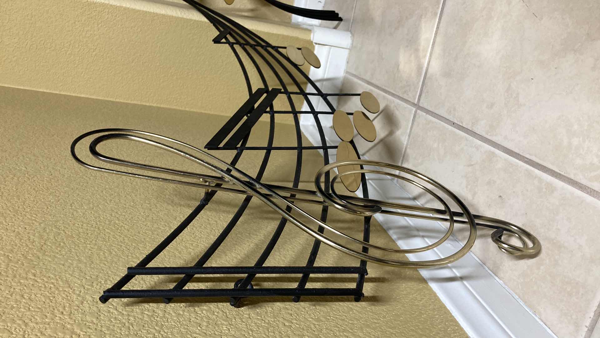 Photo 1 of MUSICAL NOTES METAL WALL ART SCULPTURE SIGNED BY JERE CURTIS 19” X 42”