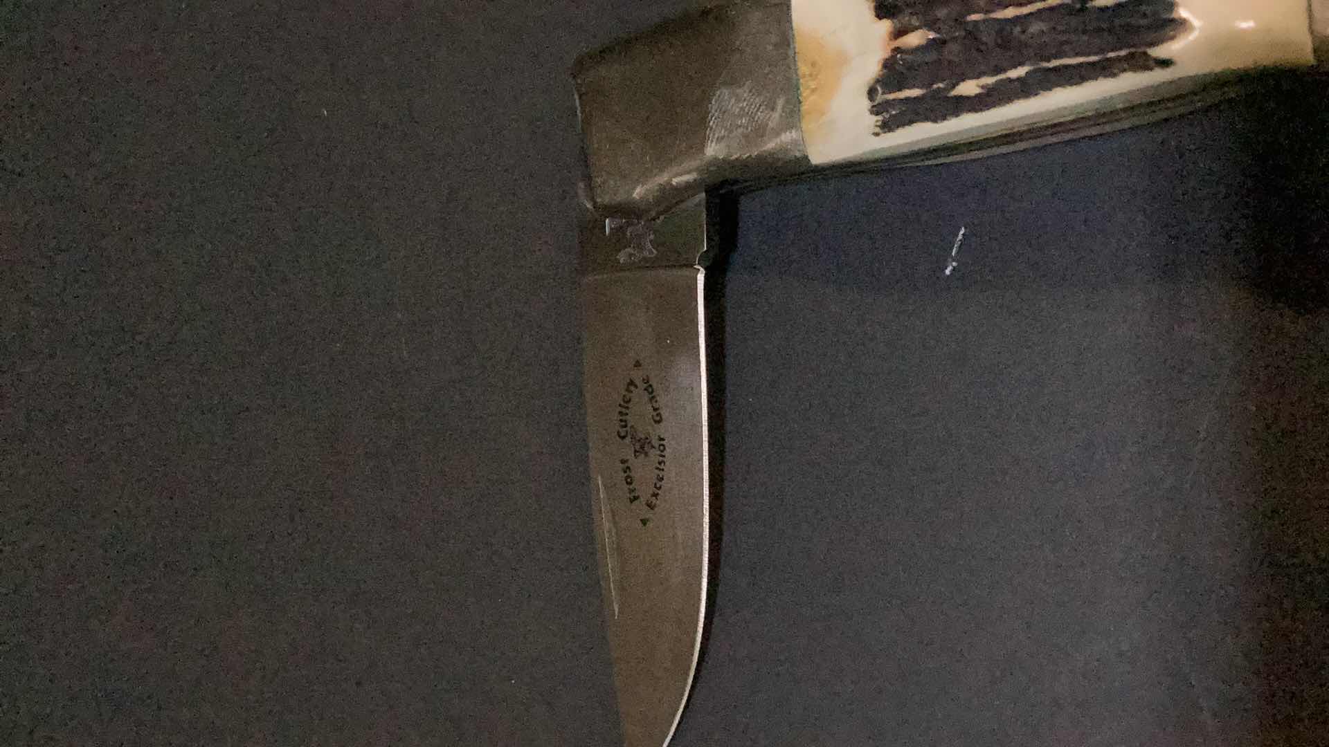 Photo 1 of FROST CUTLERY EXCELSIOR GRADE BONE HANDLE 8” POCKET KNIFE