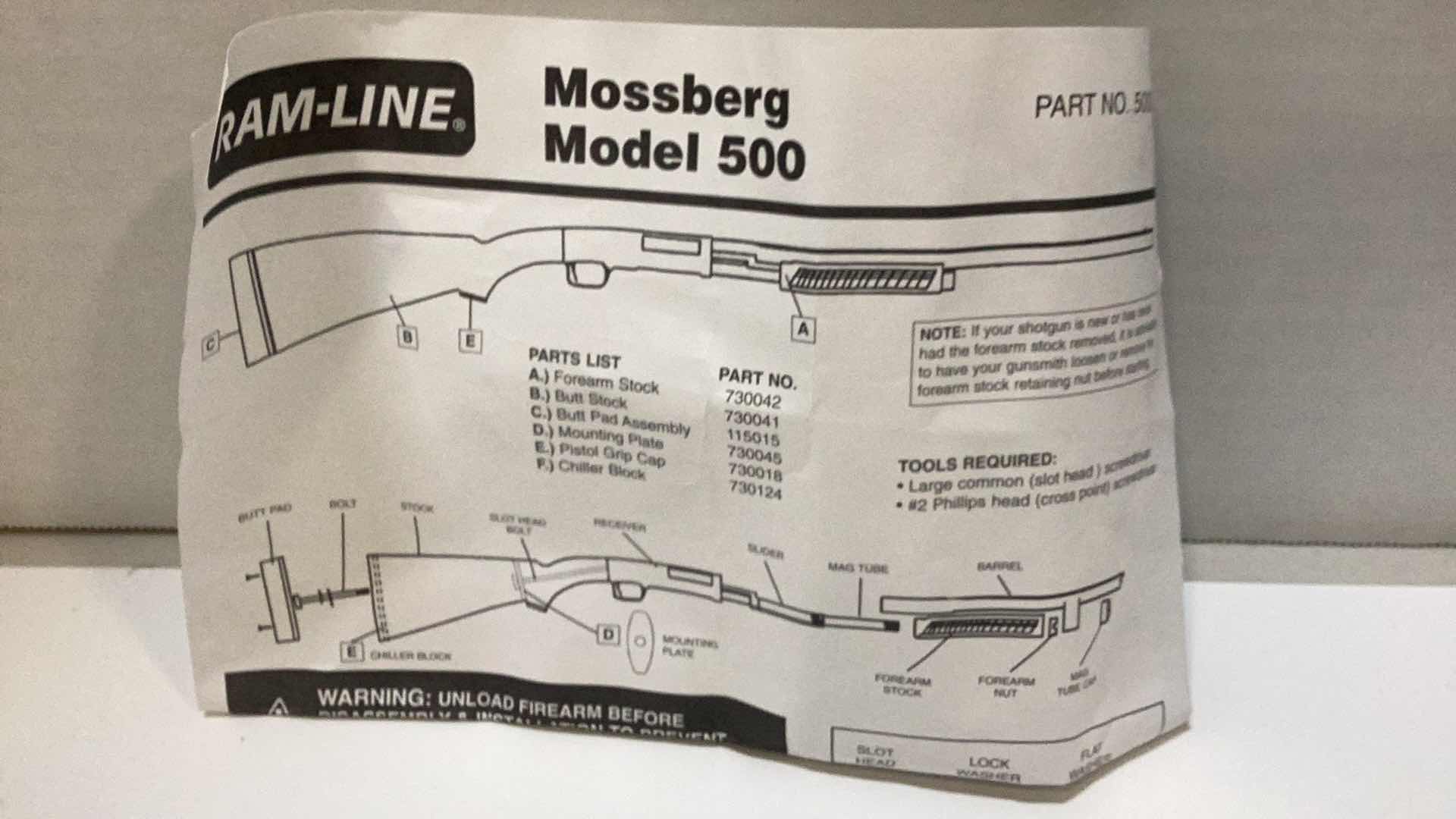 Photo 1 of MOSSBERG MODEL 500 FOREARM STOCK