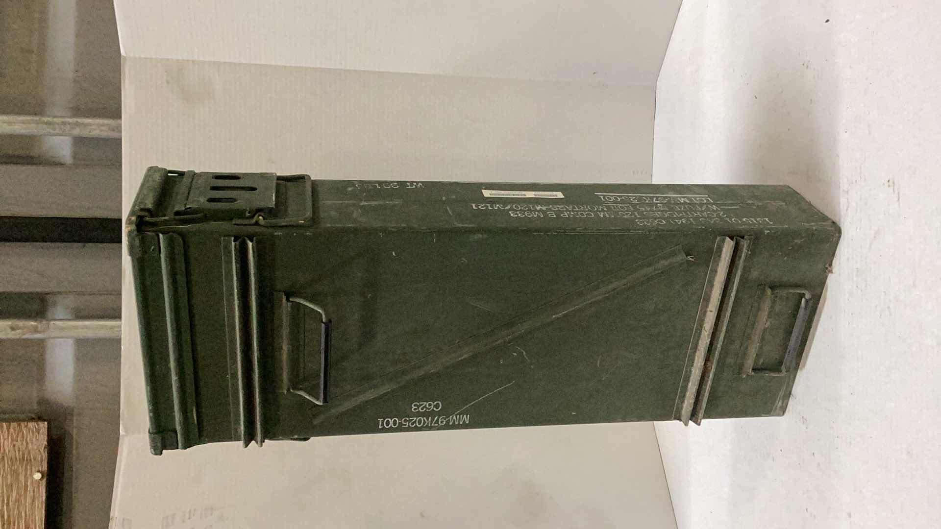 Photo 3 of METAL AMMUNITION CASE 11 X 6 X 32”H