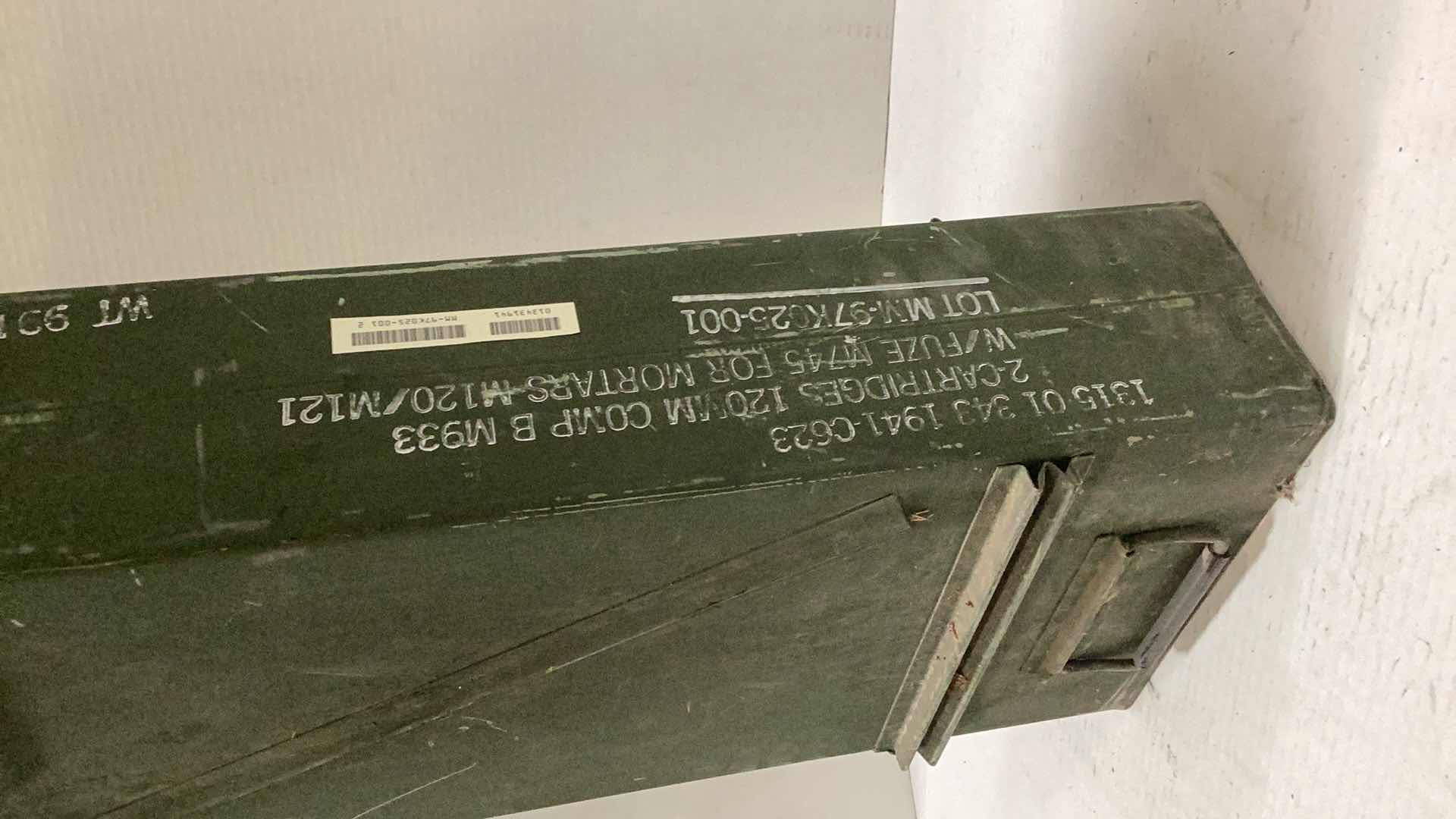 Photo 1 of METAL AMMUNITION CASE 11 X 6 X 32”H