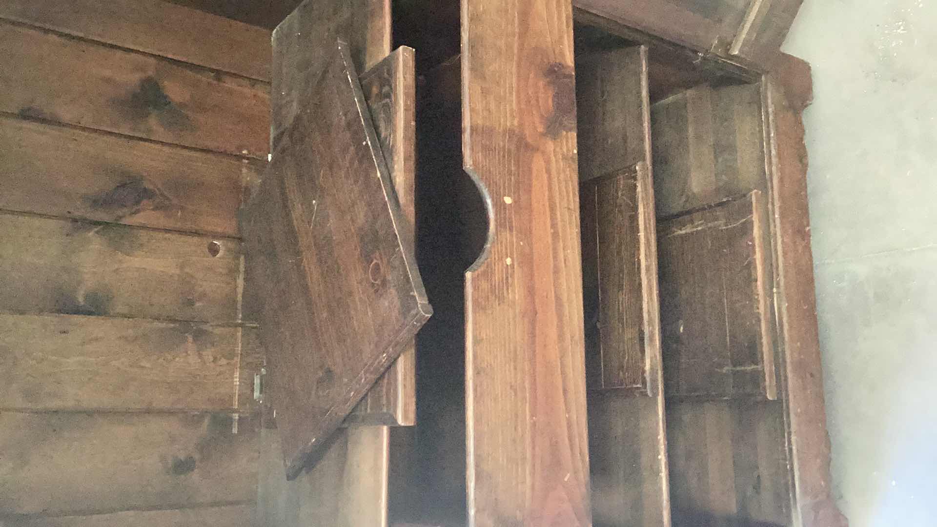 Photo 3 of KNOTTY WOOD ENTERTAINMENT CENTER 47” X 22” H 80”