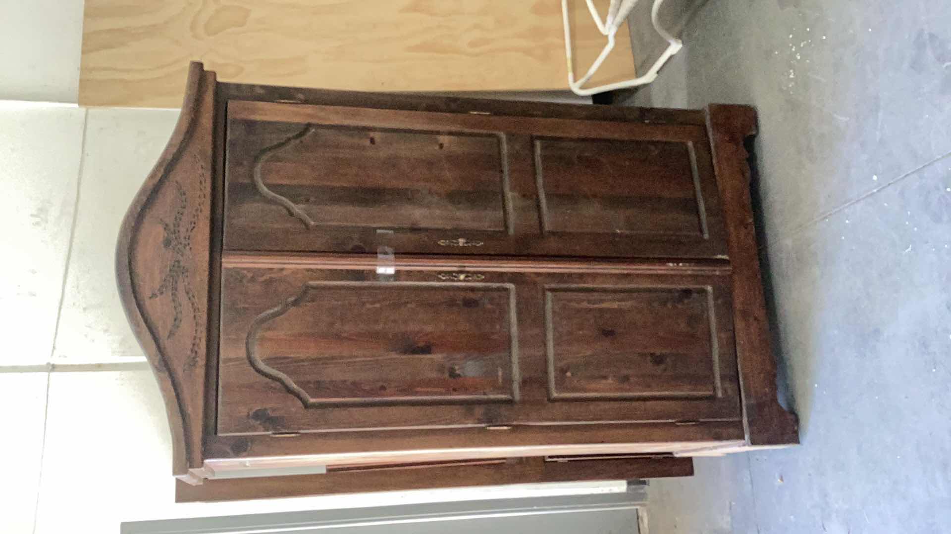 Photo 1 of KNOTTY WOOD ENTERTAINMENT CENTER 47” X 22” H 80”