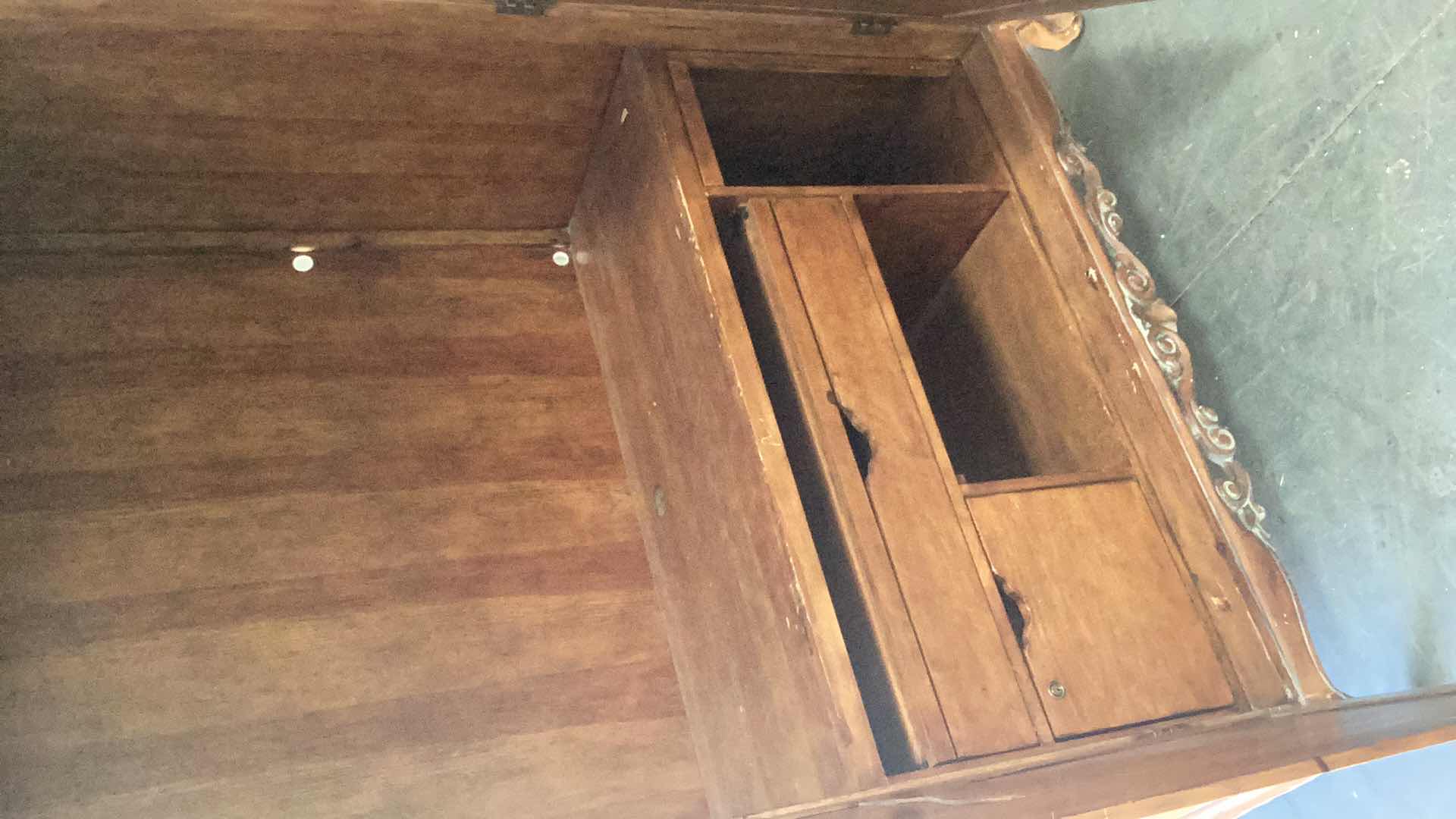 Photo 1 of KNOTTY WOOD ENTERTAINMENT CENTER 55” X 25” H 76”