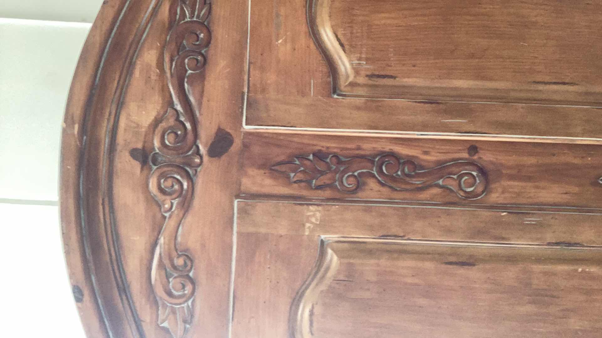 Photo 3 of KNOTTY WOOD ENTERTAINMENT CENTER 55” X 25” H 76”