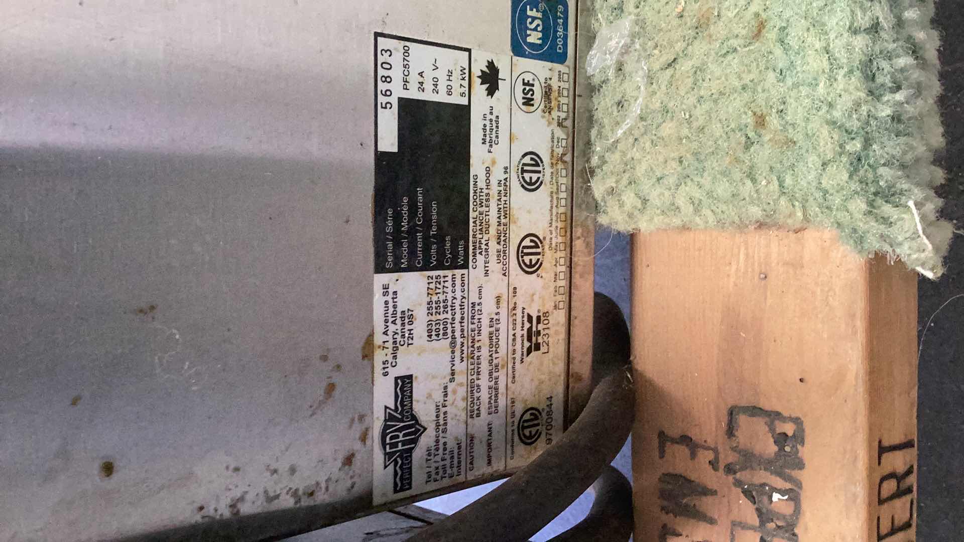 Photo 1 of PERFECT FRY COMPANY FRYER