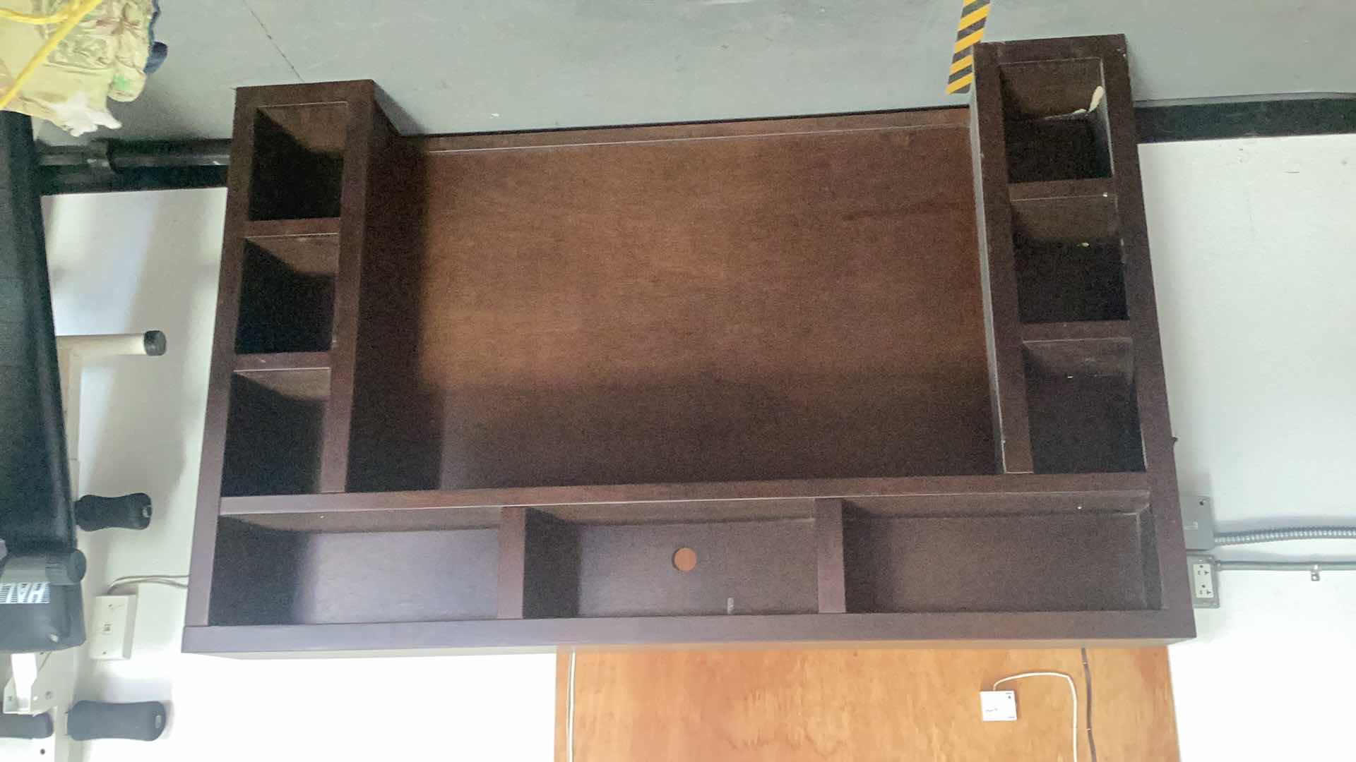 Photo 1 of DARK WOOD CABINET 73” X 10” H 47”