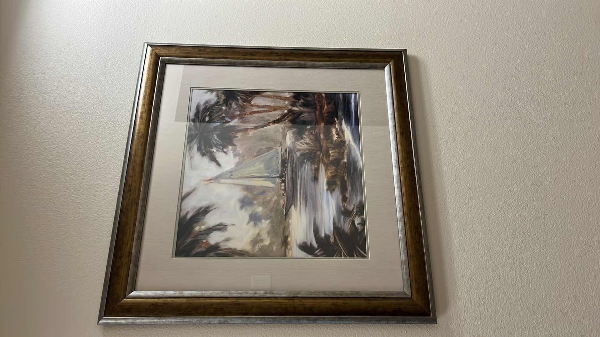 Photo 4 of GOLD & COPPER FRAMED TOMMY BAHAMA “SAILBOAT” ARTWORK 38” x 38”