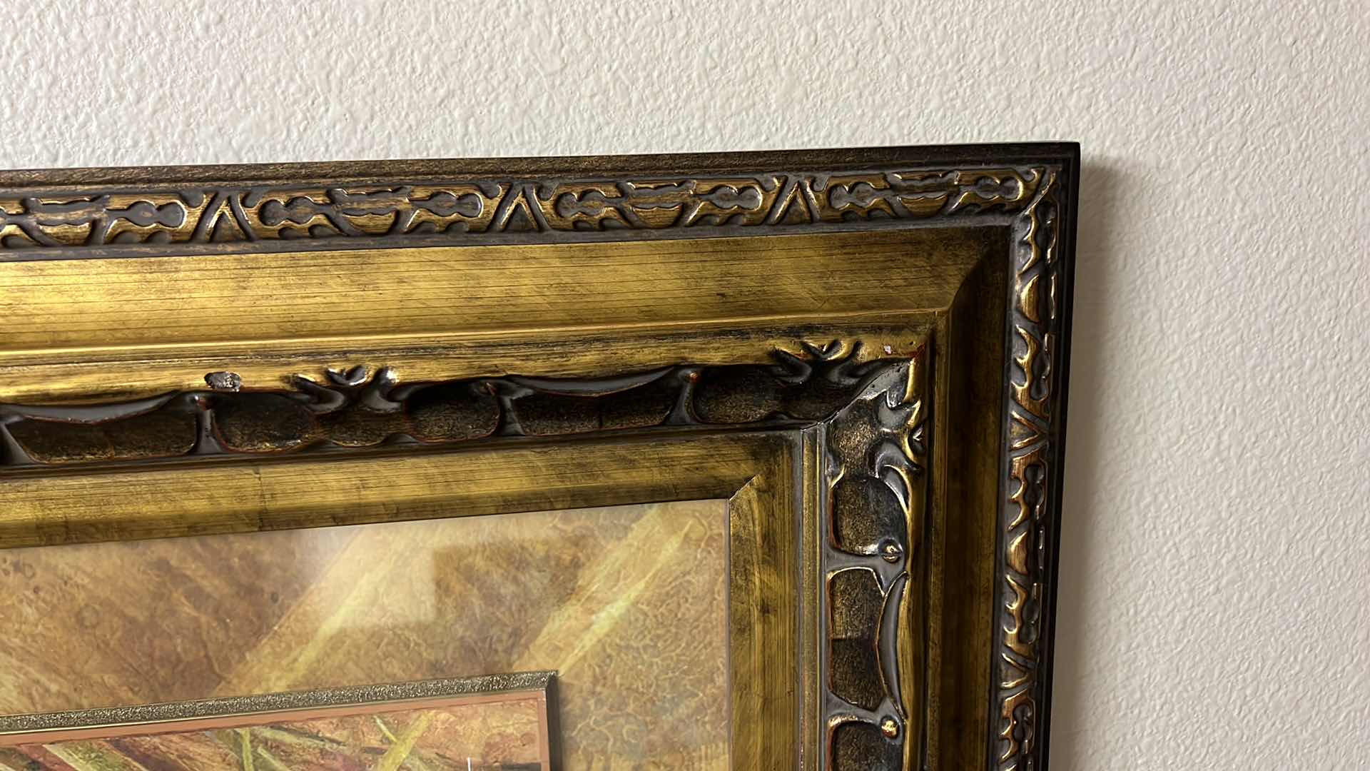 Photo 1 of GOLD FRAMED TOMMY BAHAMA “TROPICAL PLANT” SIGNED ARTWORK 33” x 45”