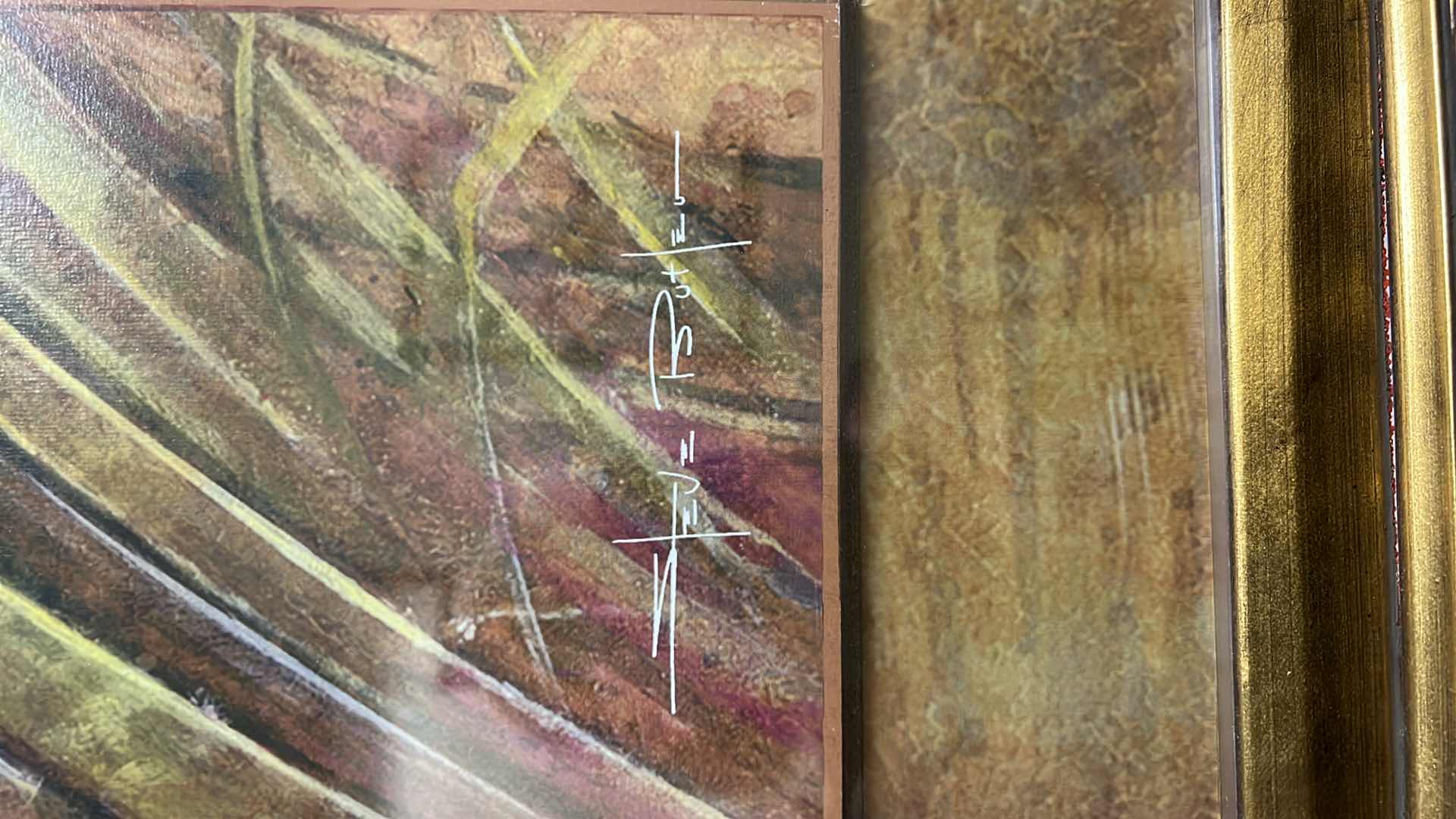 Photo 1 of GOLD FRAMED TOMMY BAHAMA “TROPICAL PLANT” SIGNED ARTWORK 33” x 45”