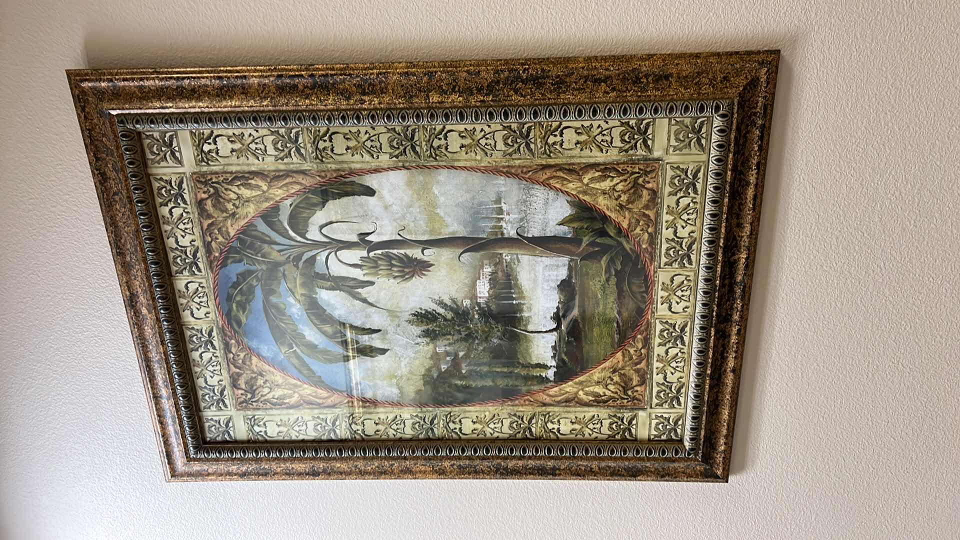 Photo 1 of FRAMED TOMMY BAHAMA “PALM TREE” ARTWORK 31” x 43”