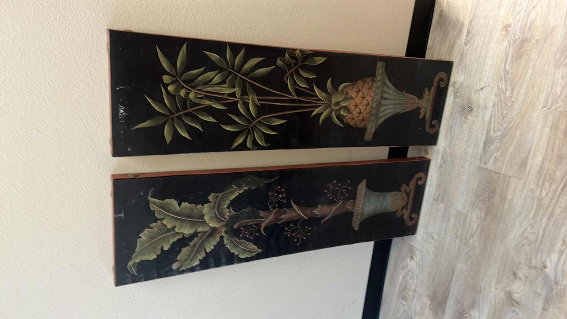 Photo 2 of 2PCS- CANVAS “TROPICAL” ARTWORK 12” x 45” EA.