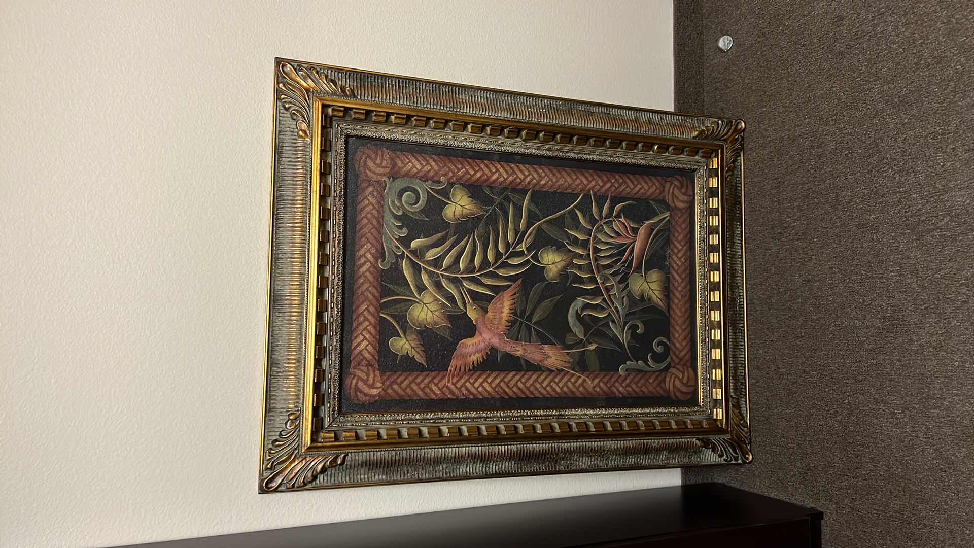 Photo 1 of FRAMED “HUMMINGBIRD” SIGNED ARTWORK 36” x 48”