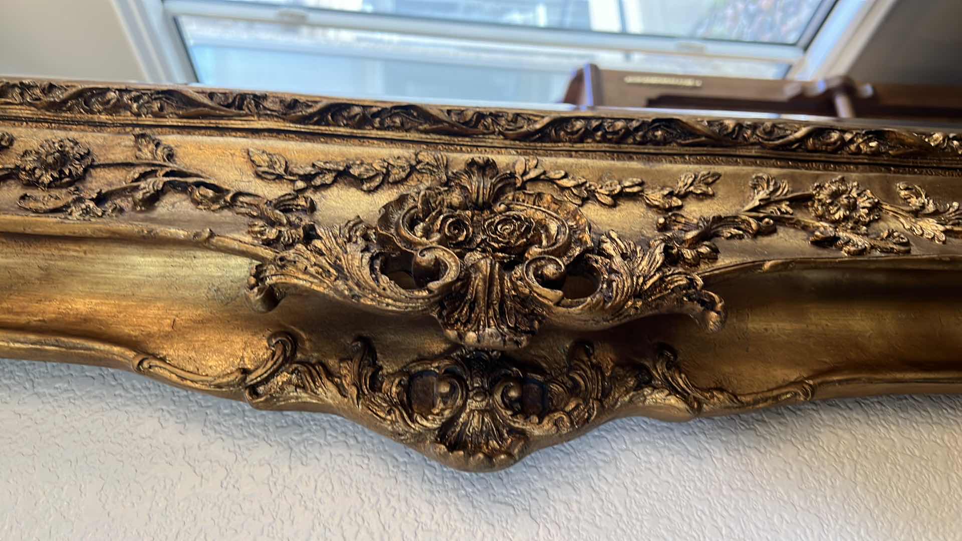 Photo 1 of ANTIQUE ORNATE GOLD FRAMED WALL MIRROR 38” x 86”