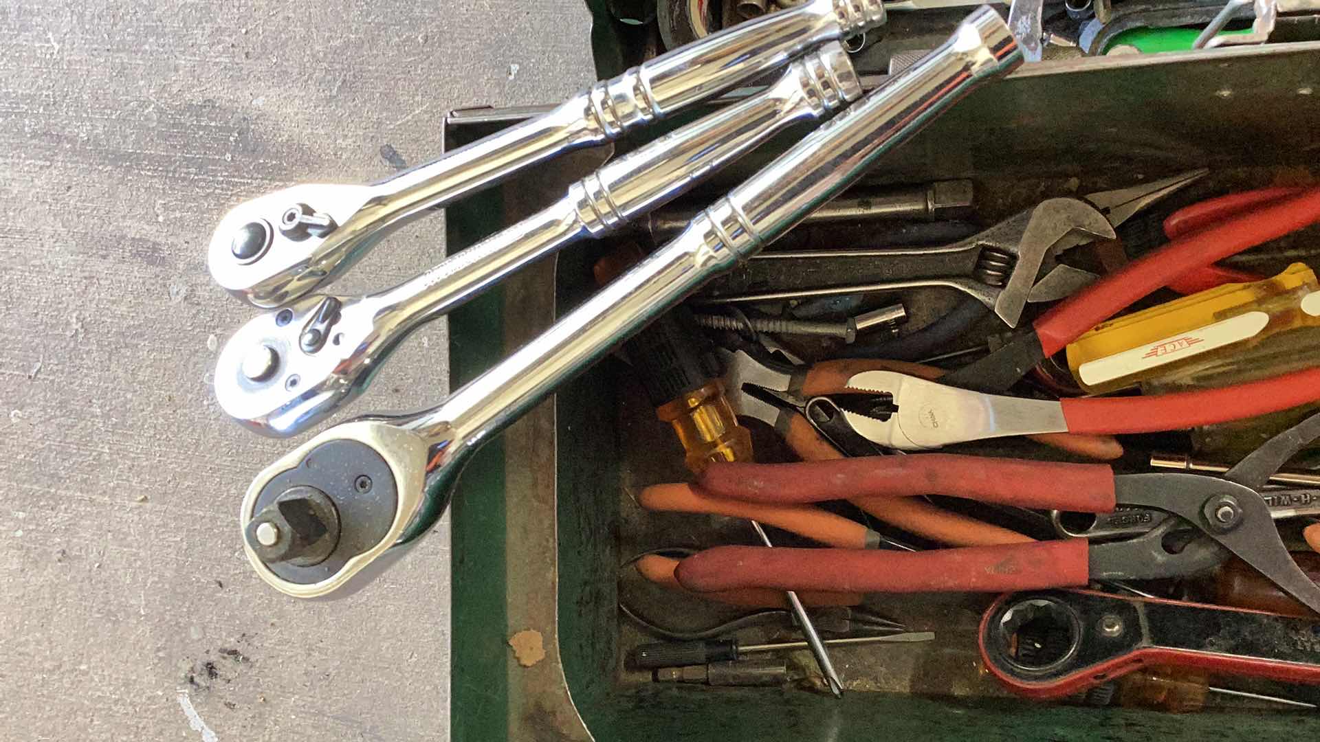 Photo 5 of METAL TOOLBOX WITH ASSORTED TOOLS