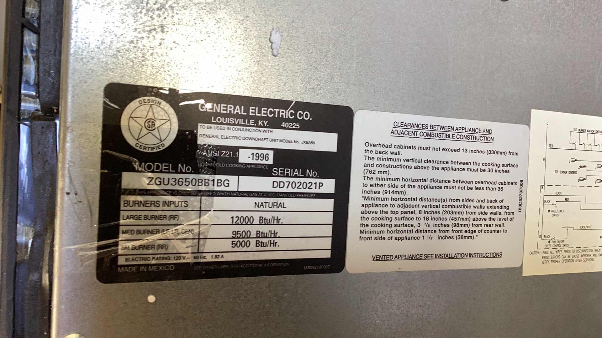 Photo 5 of GENERAL ELECTRIC 5 BURNER ELECTRIC STOVE