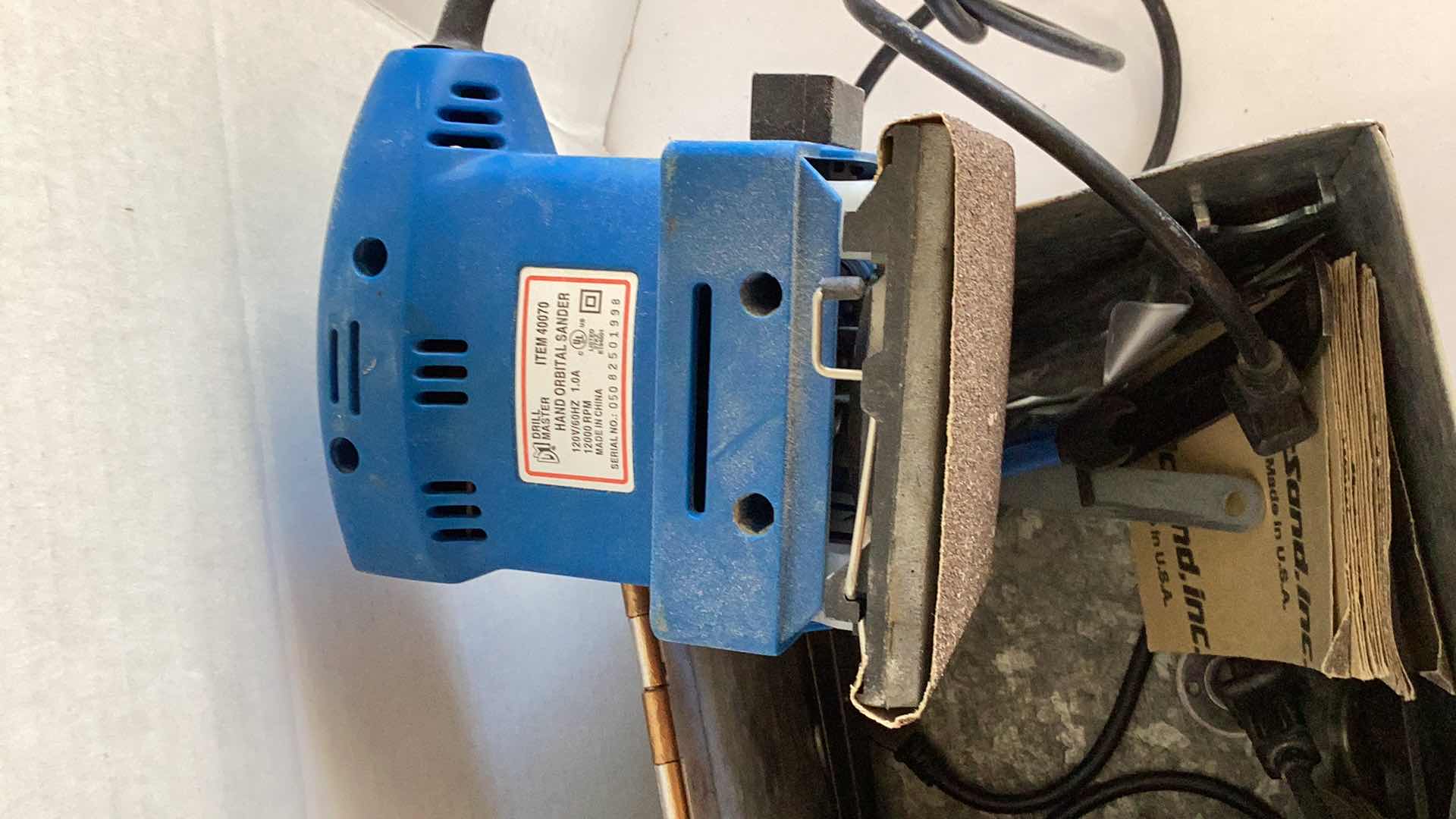 Photo 1 of 3 HAND ORBITAL SANDERS EITH CASE AND SANDPAPER
