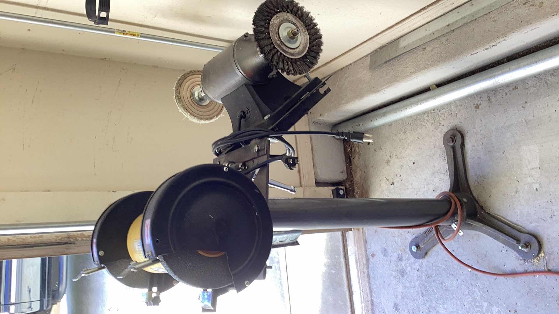 Photo 1 of GENERAL ELECTRIC 8” BENCH GRINDER AND 6” BUFFER ON STAND