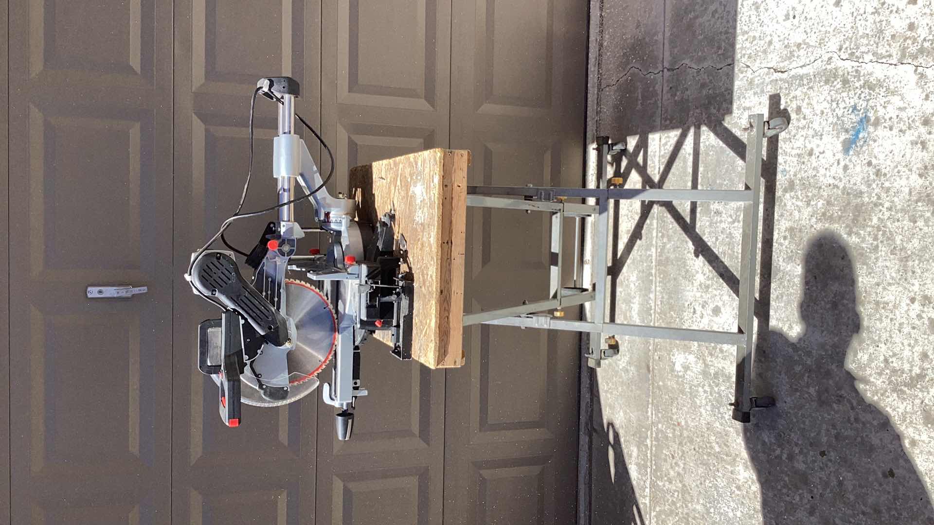 Photo 4 of ADMIRAL 12” DUAL-BEVEL SLIDING COMPOUND MITRE SAW ON ROLLING STAND