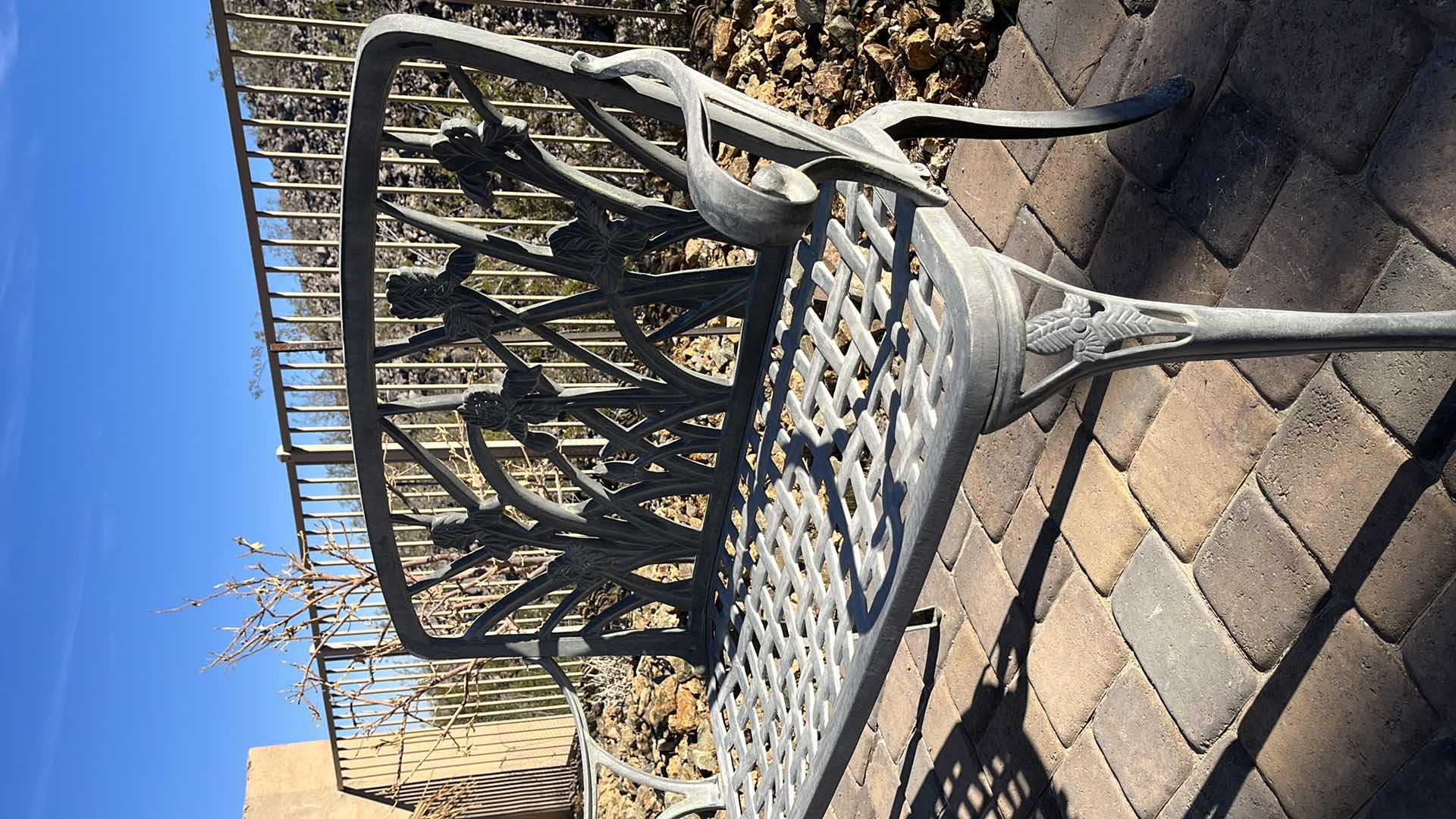 Photo 1 of BACKYARD/GARDEN DECOR FLORAL BENCH 42” X 17” H 36.5”