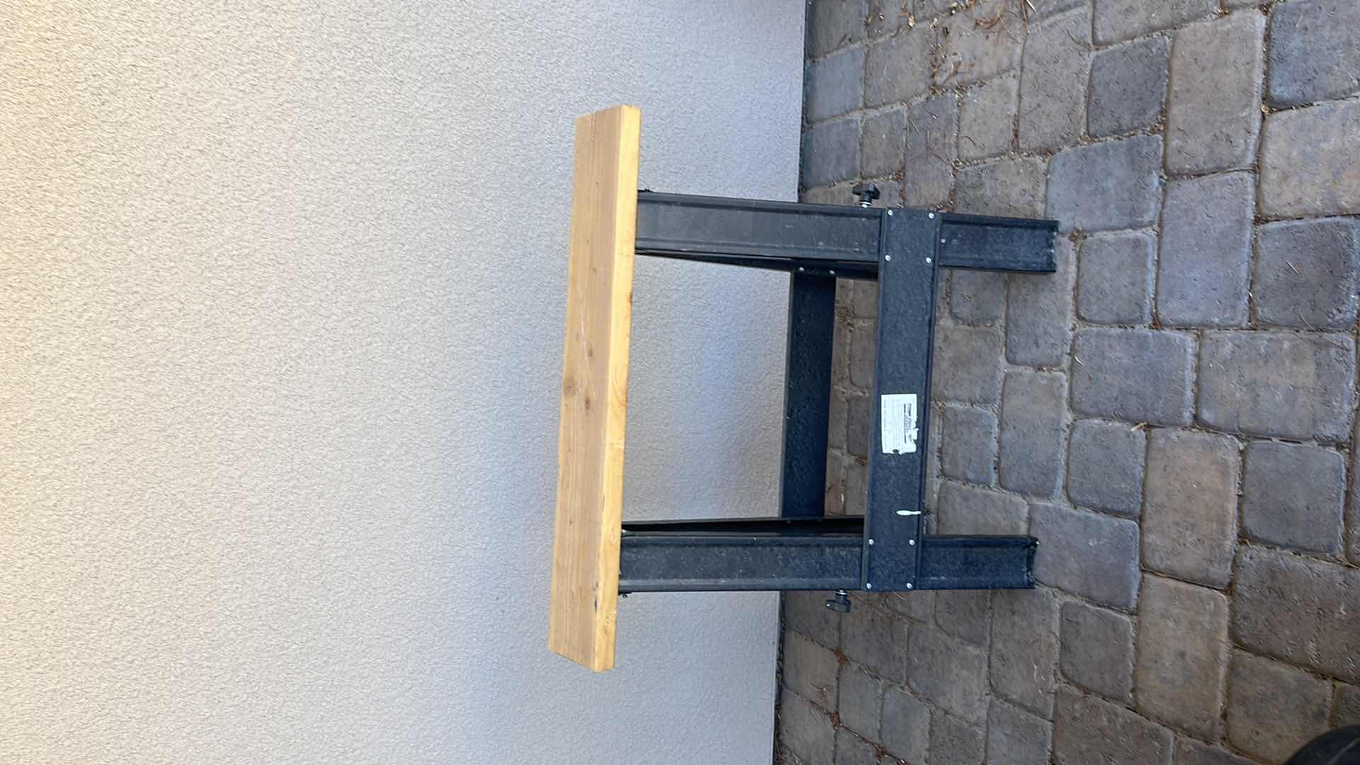 Photo 2 of FOLDABLE SAWHORSES TWO HARBOR FREIGHT 32” X 5.5” X H 37”