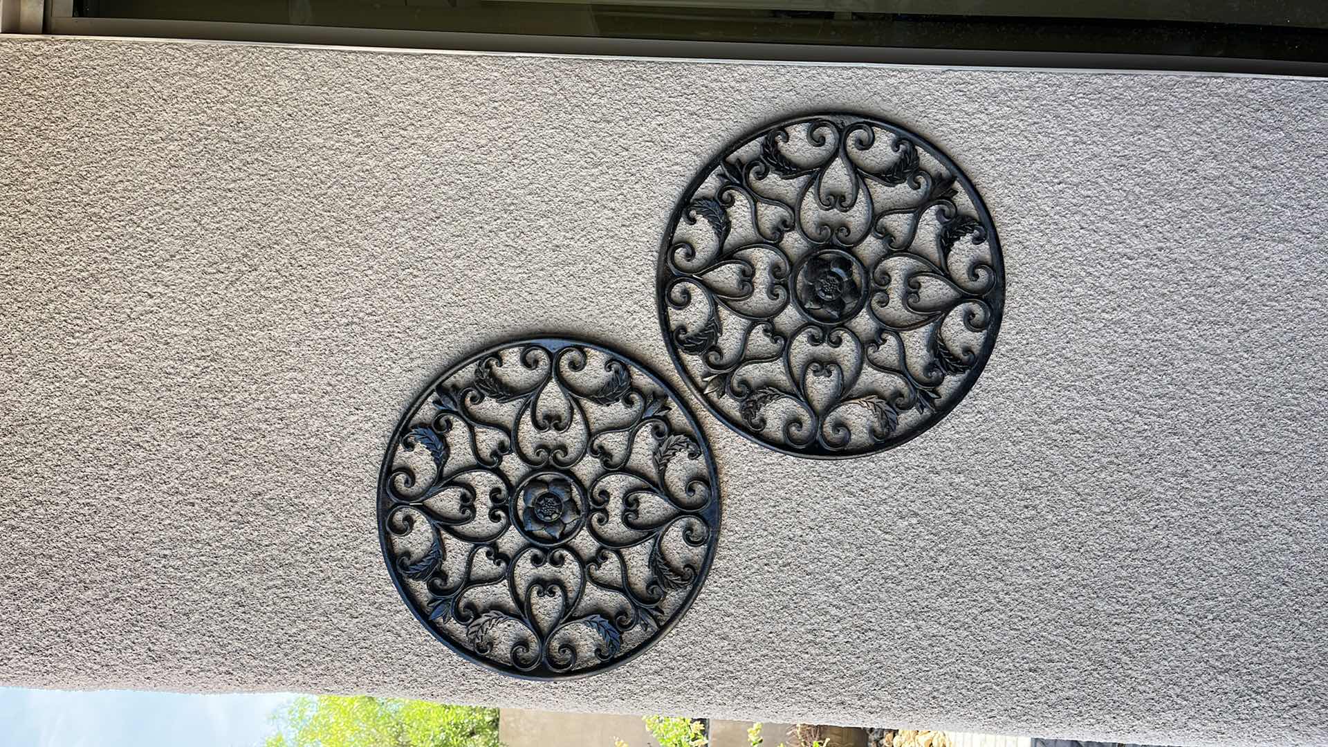 Photo 1 of HOME DECOR TWO HANGING FLORAL DECORATIONS 17” X 17”