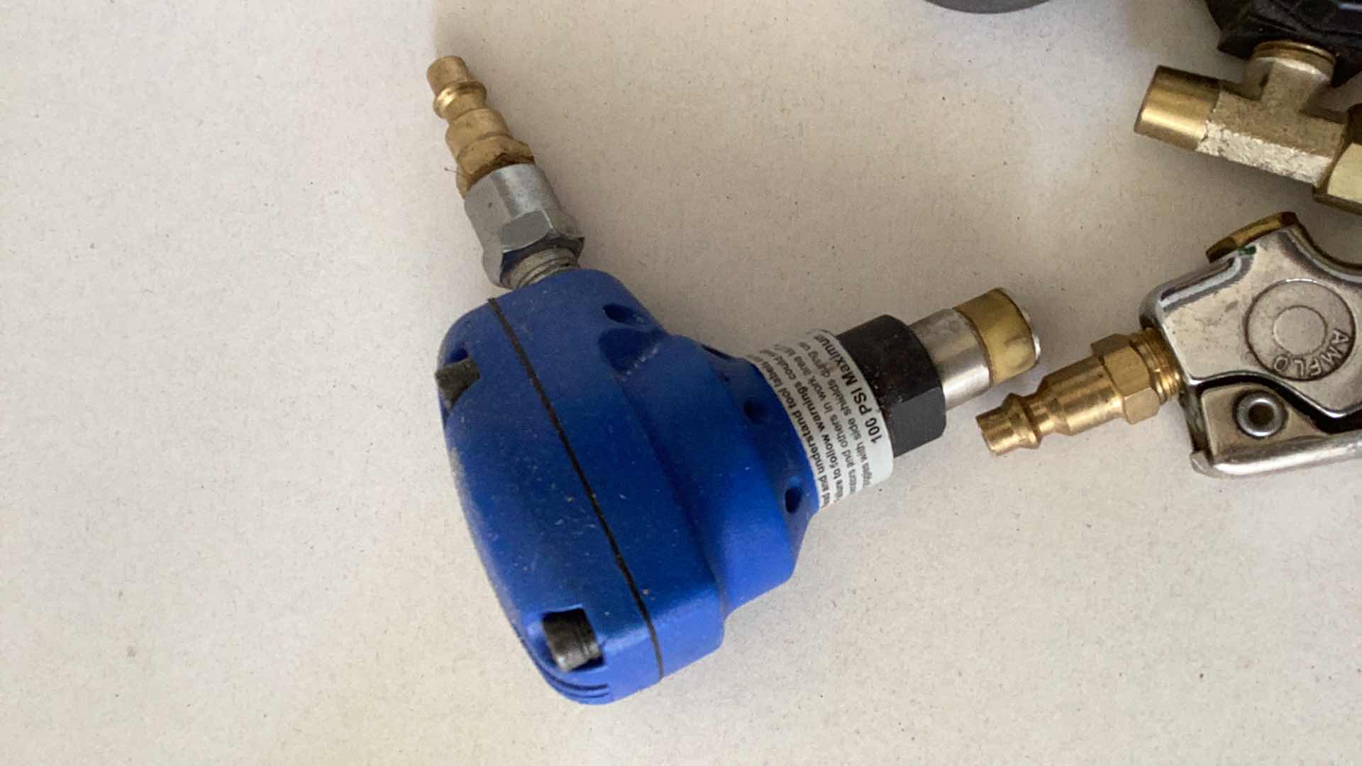 Photo 1 of ASSORTED FITTINGS AND A GAUGE