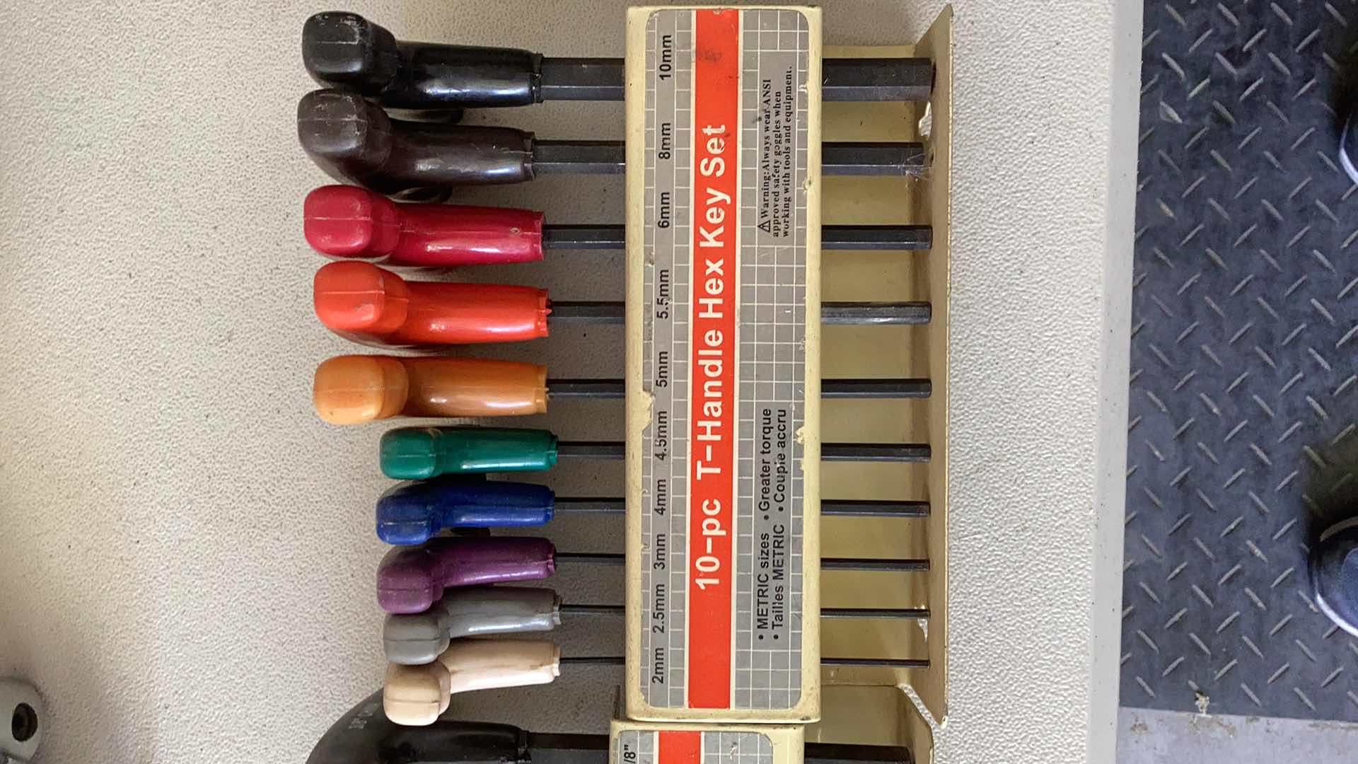 Photo 1 of 2 TEN PIECE T-HANDLE HEX SET STANDARD AND METRIC